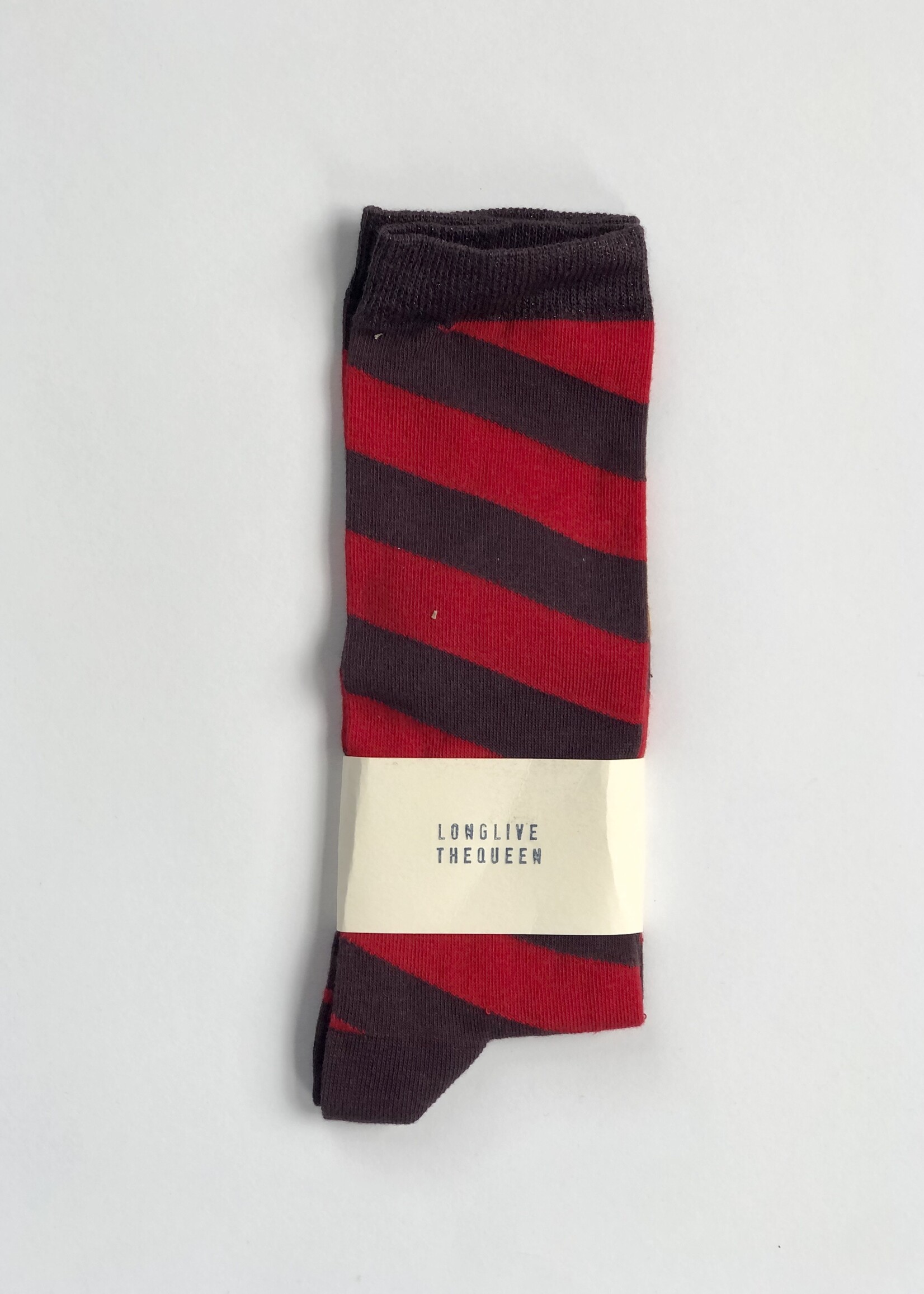 Long Live The Queen Red striped socks 10y