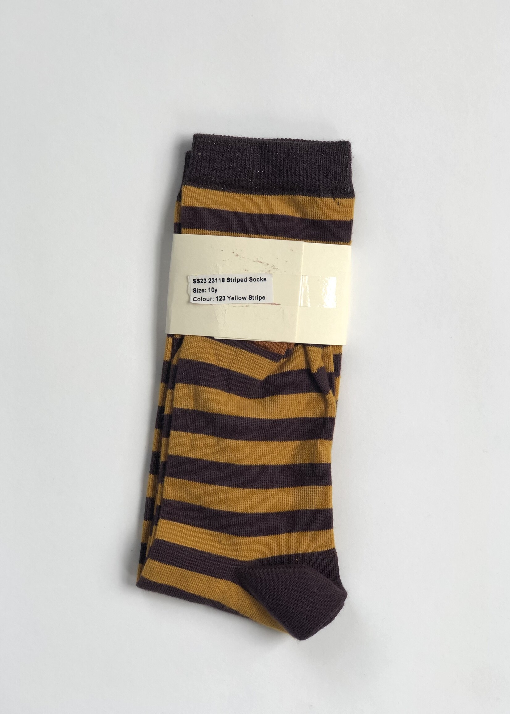 Long Live The Queen Yellow striped socks 10y