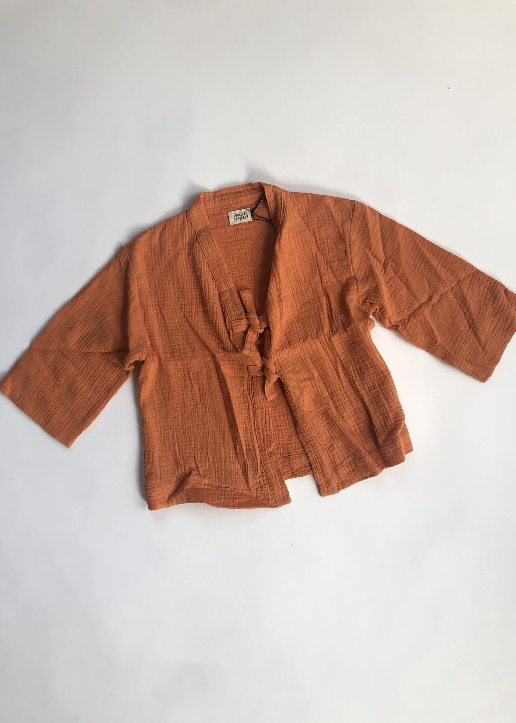 Long Live The Queen Orange Kimono Blouse/jacket  8-10y