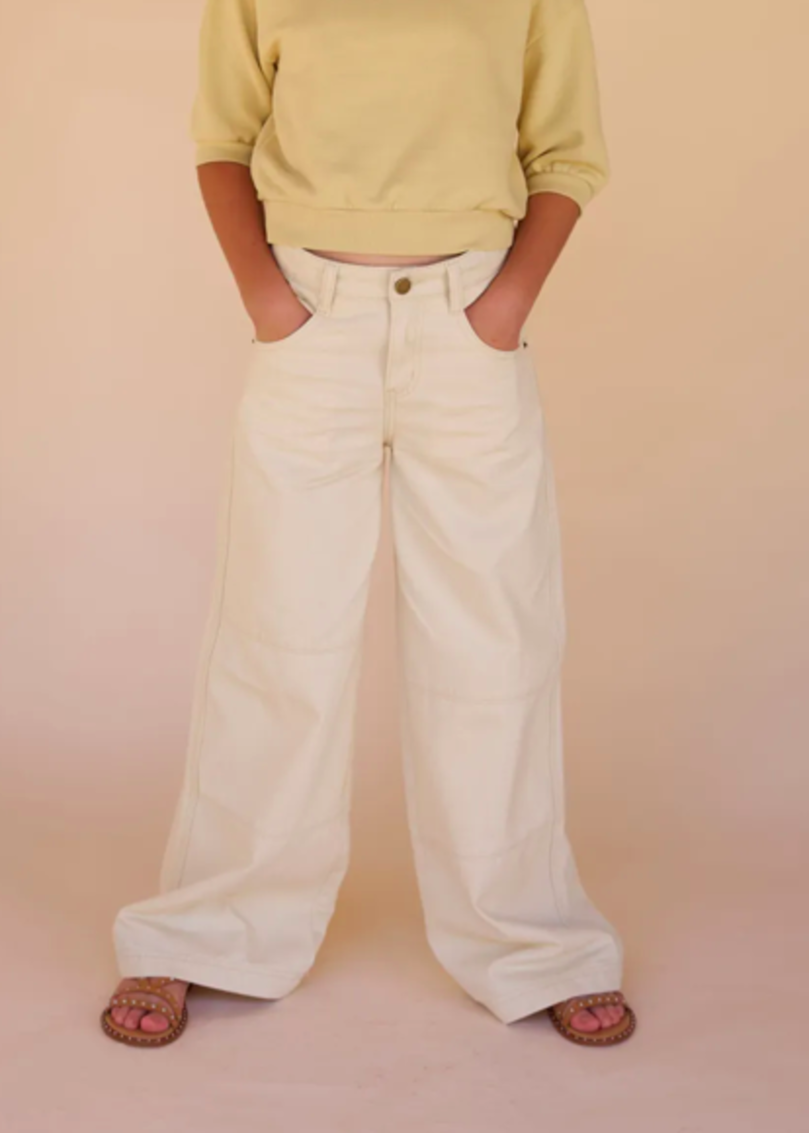 Long Live The Queen Sand wide fit pants 8y