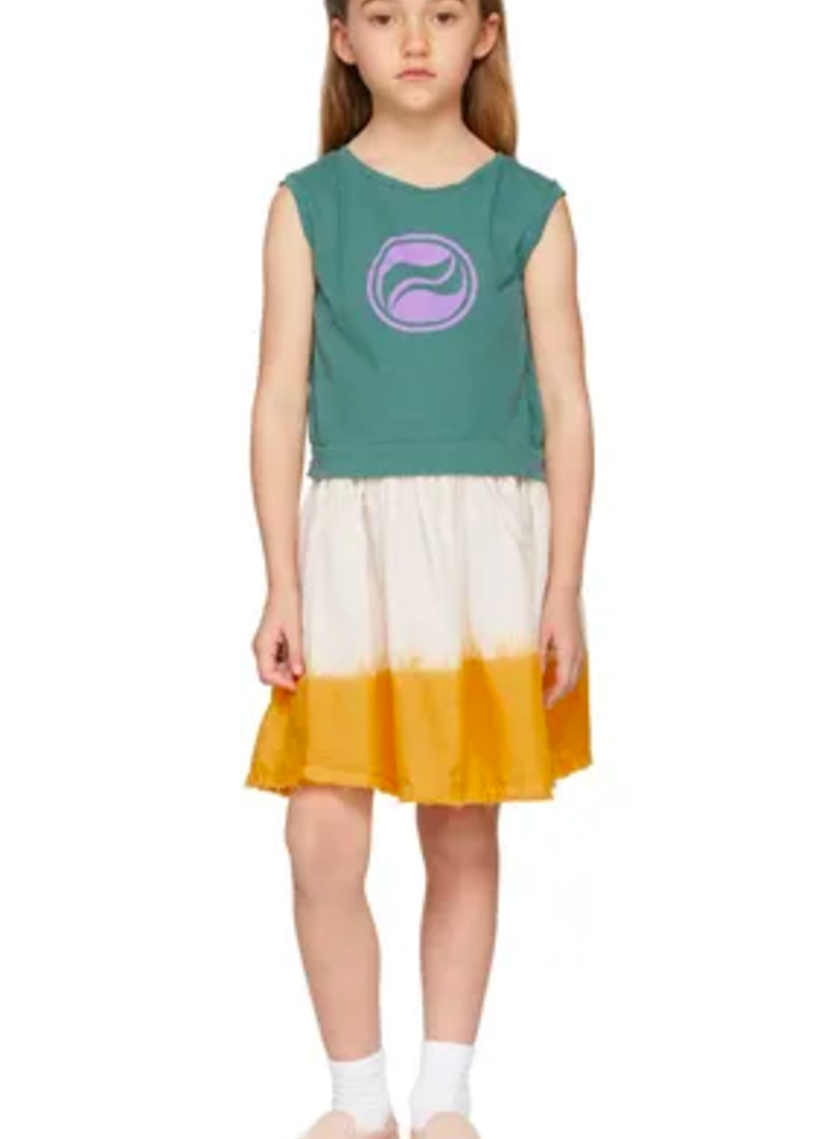 Long Live The Queen Sleeveless shirt Yellow print 10-12y