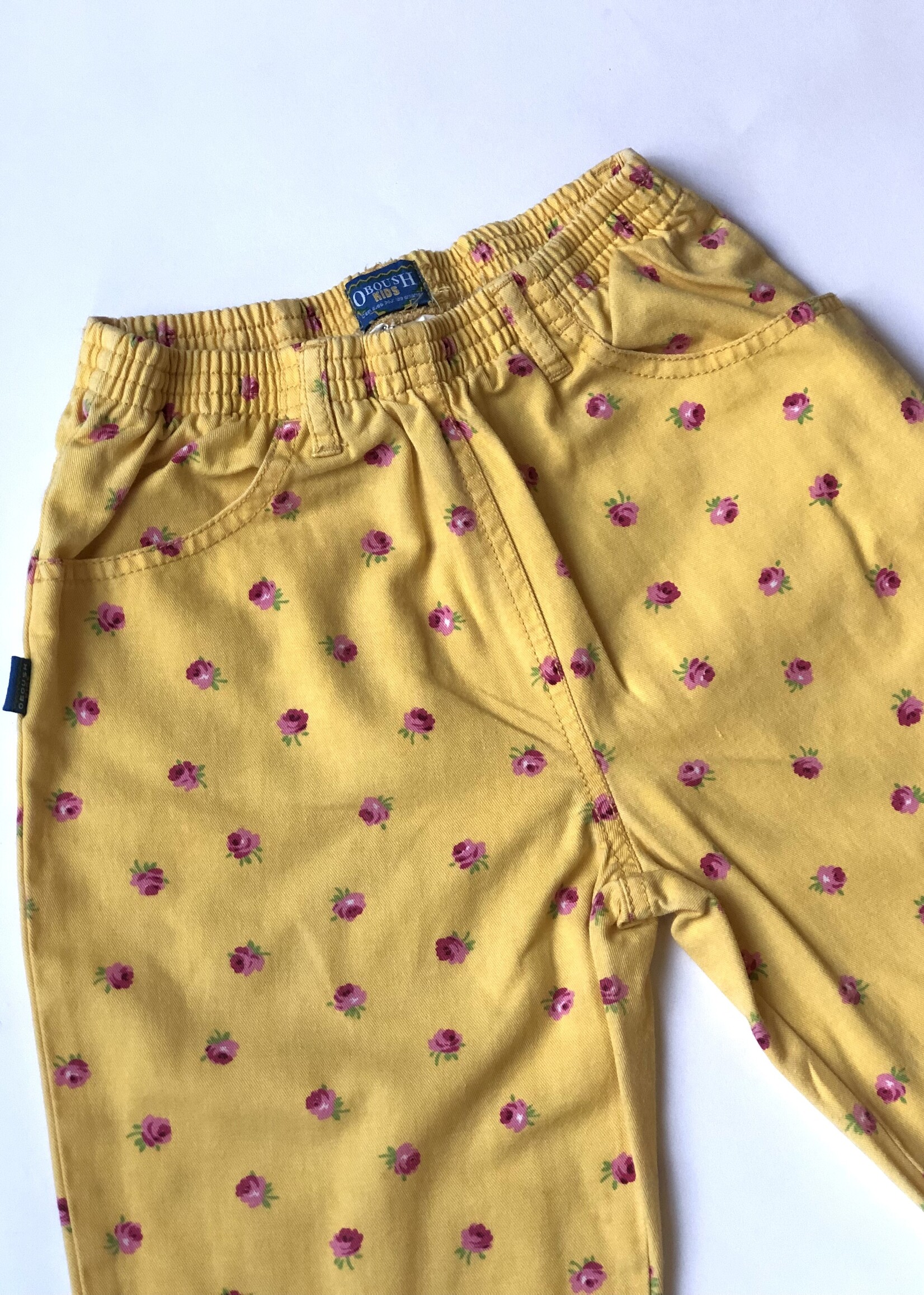 Vintage Yellow roses jeans 8y