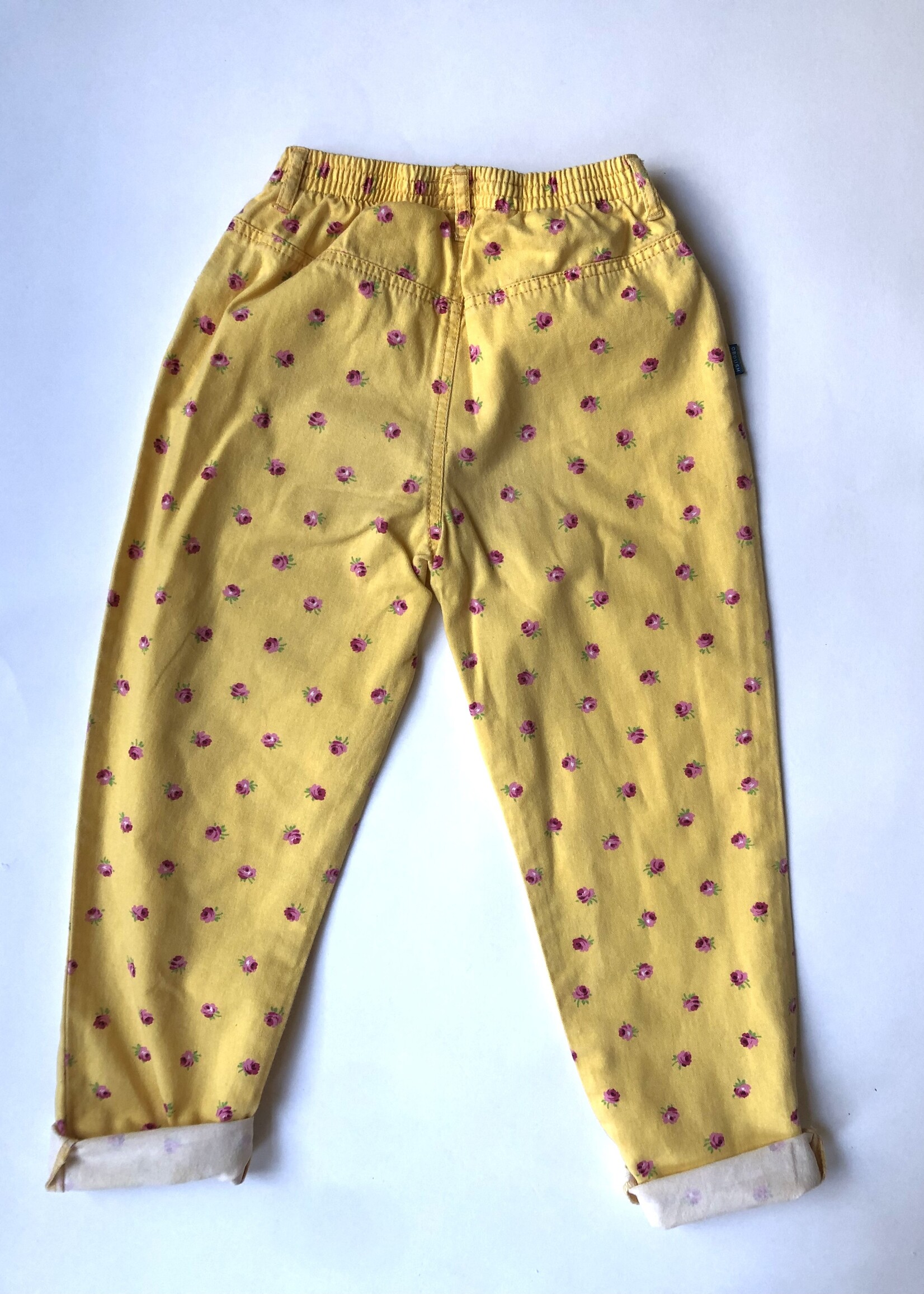 Vintage Yellow roses jeans 8y