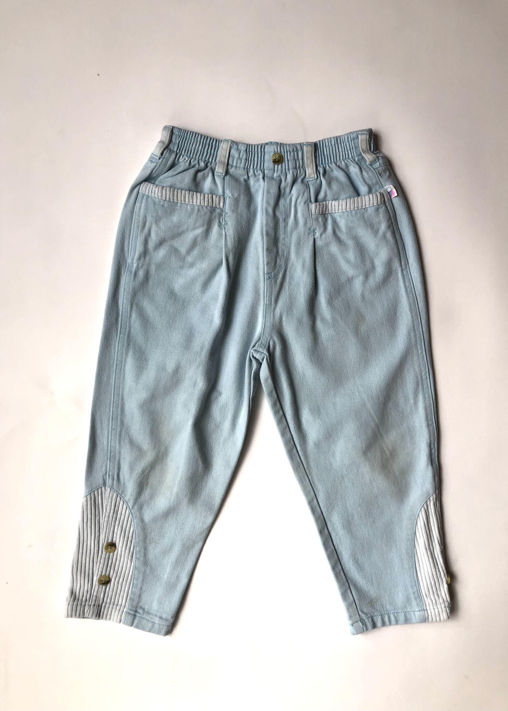 Vintage Light blue denim puffy pants 4y