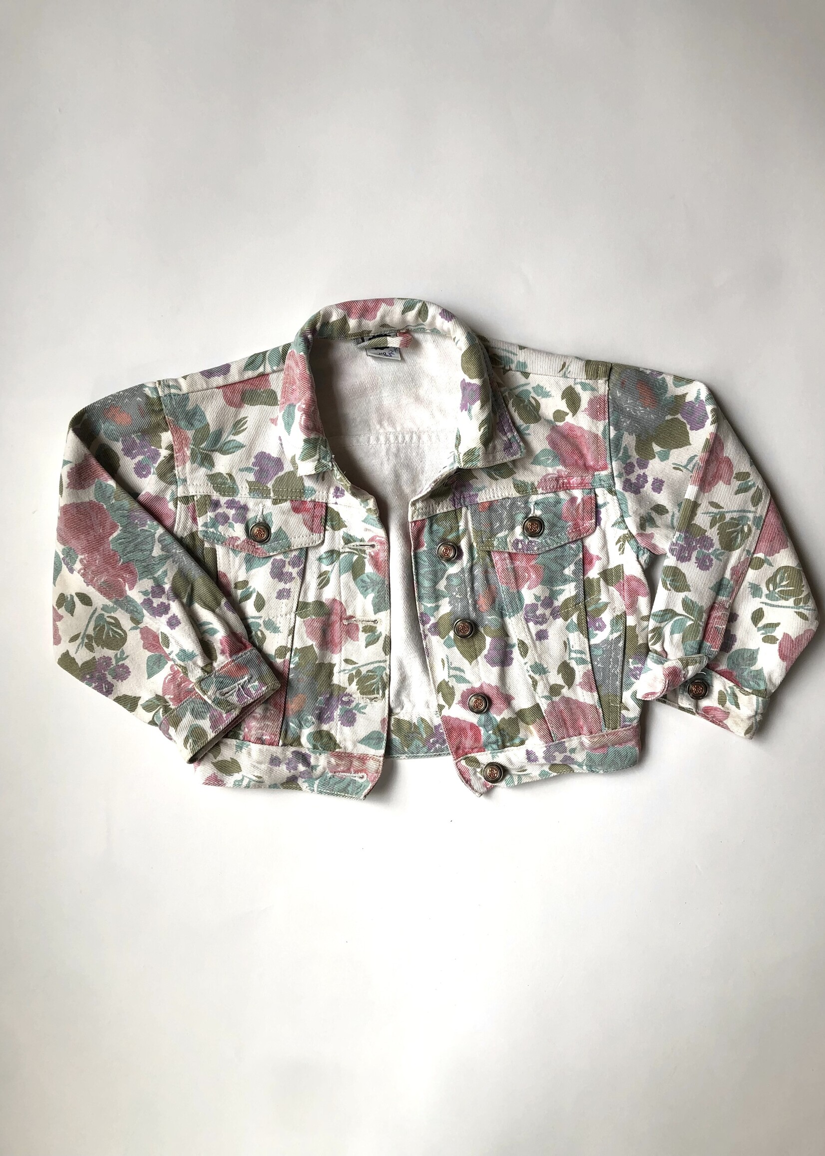 Vintage Denim floral jacket 3-4y