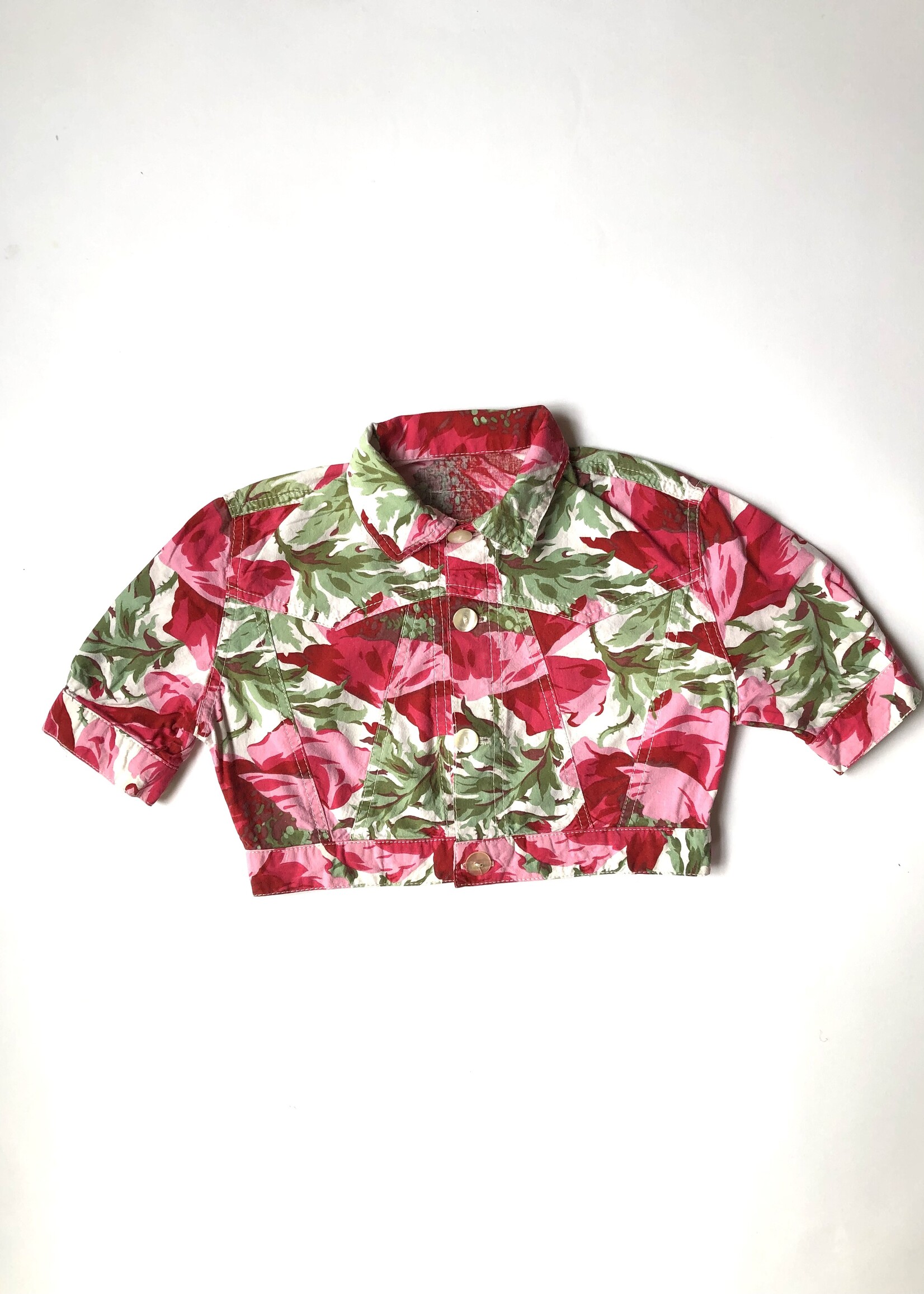 Vintage Poppy print floral jacket 2-3y