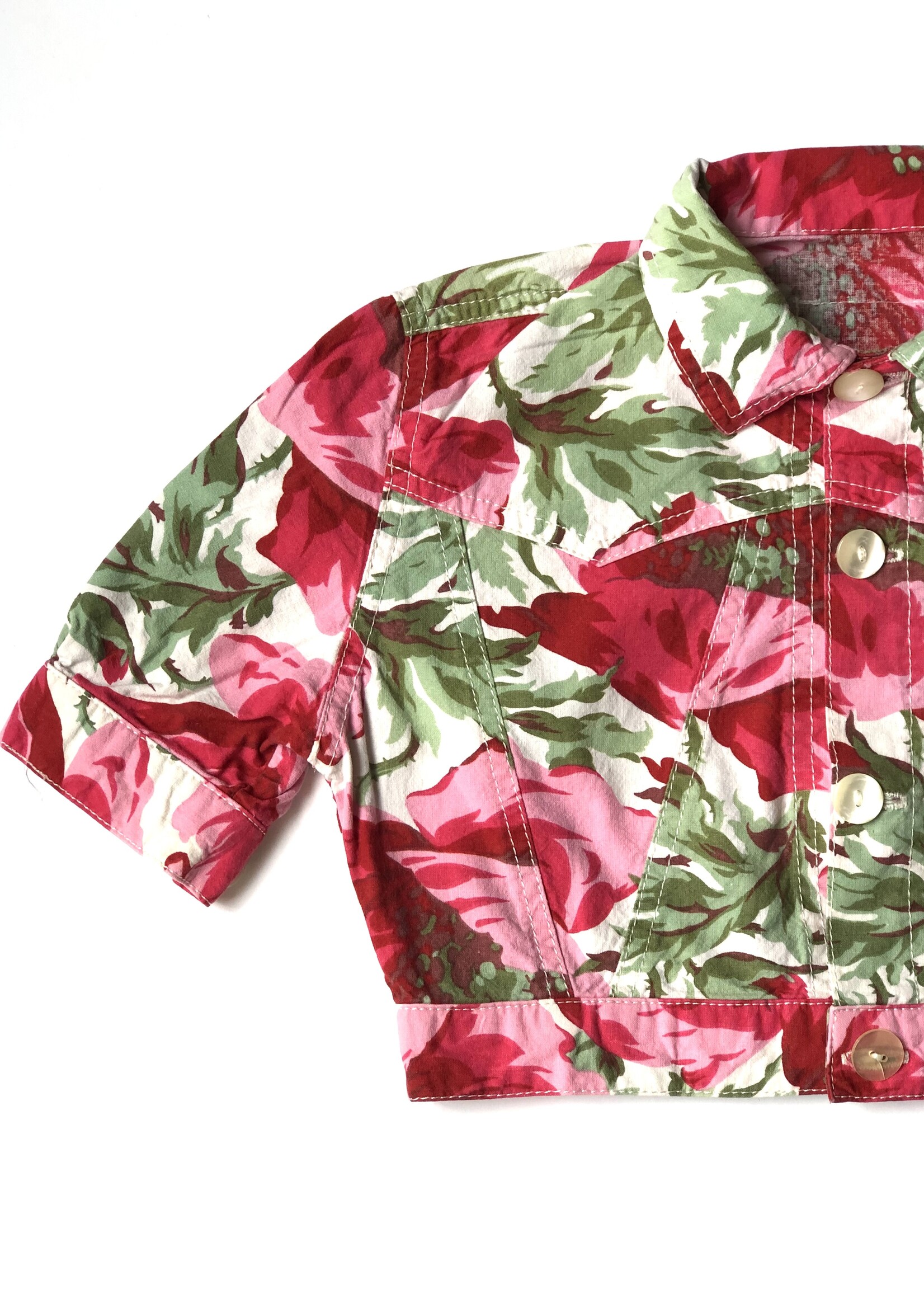 Vintage Poppy print floral jacket 2-3y