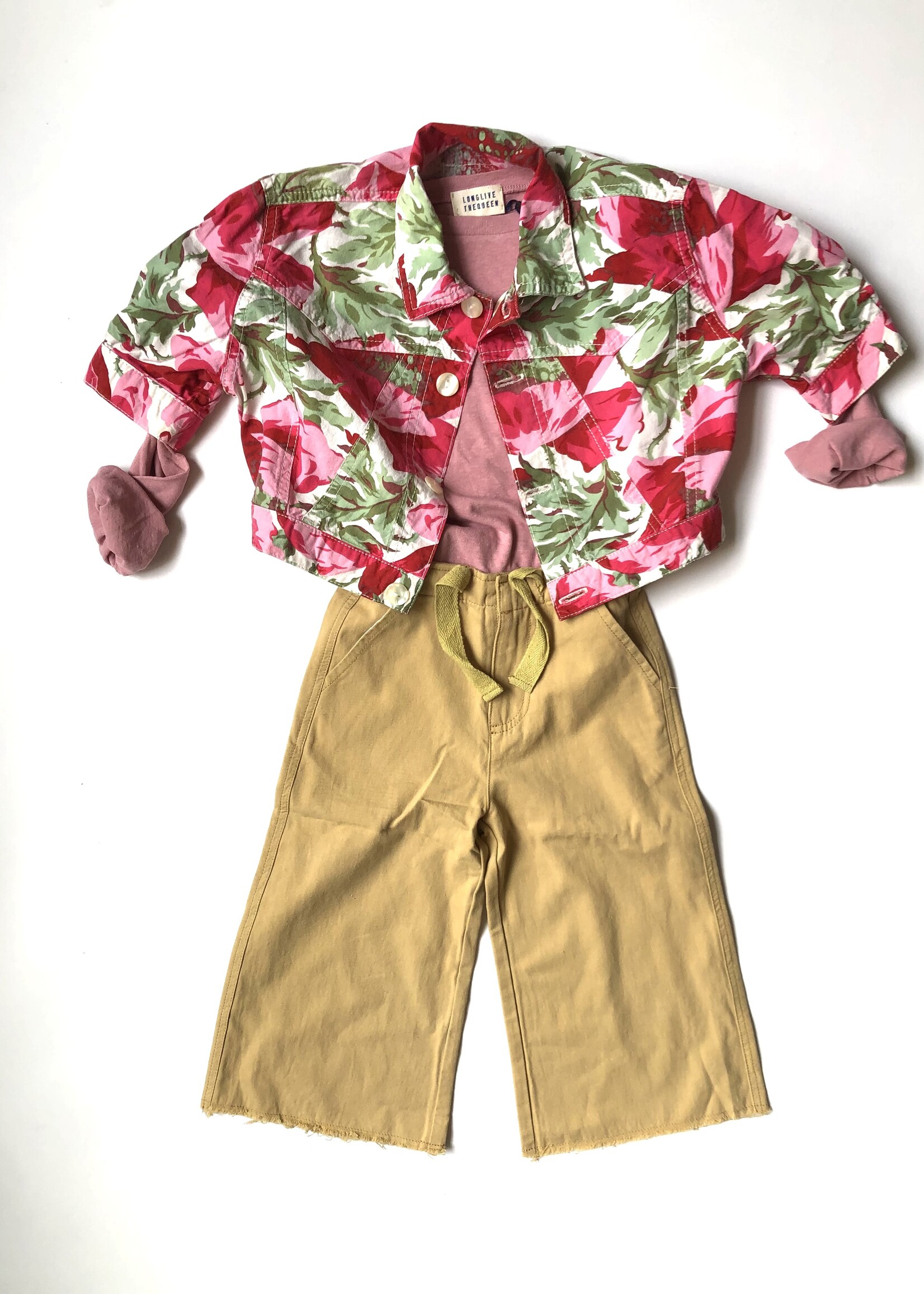 Vintage Poppy print floral jacket 2-3y