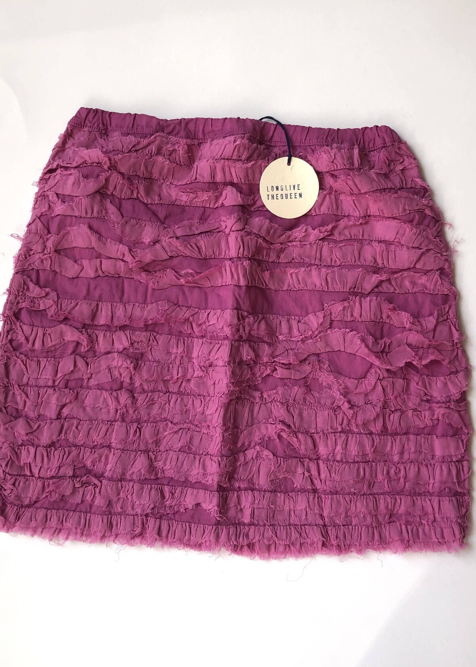 Long Live The Queen   Fuchsia ruffle skirt 6y