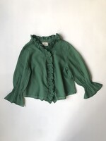 Long Live The Queen Green Volant blouse 4-6y