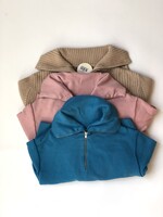 Long Live The Queen Blue Zipper sweater 4-6y