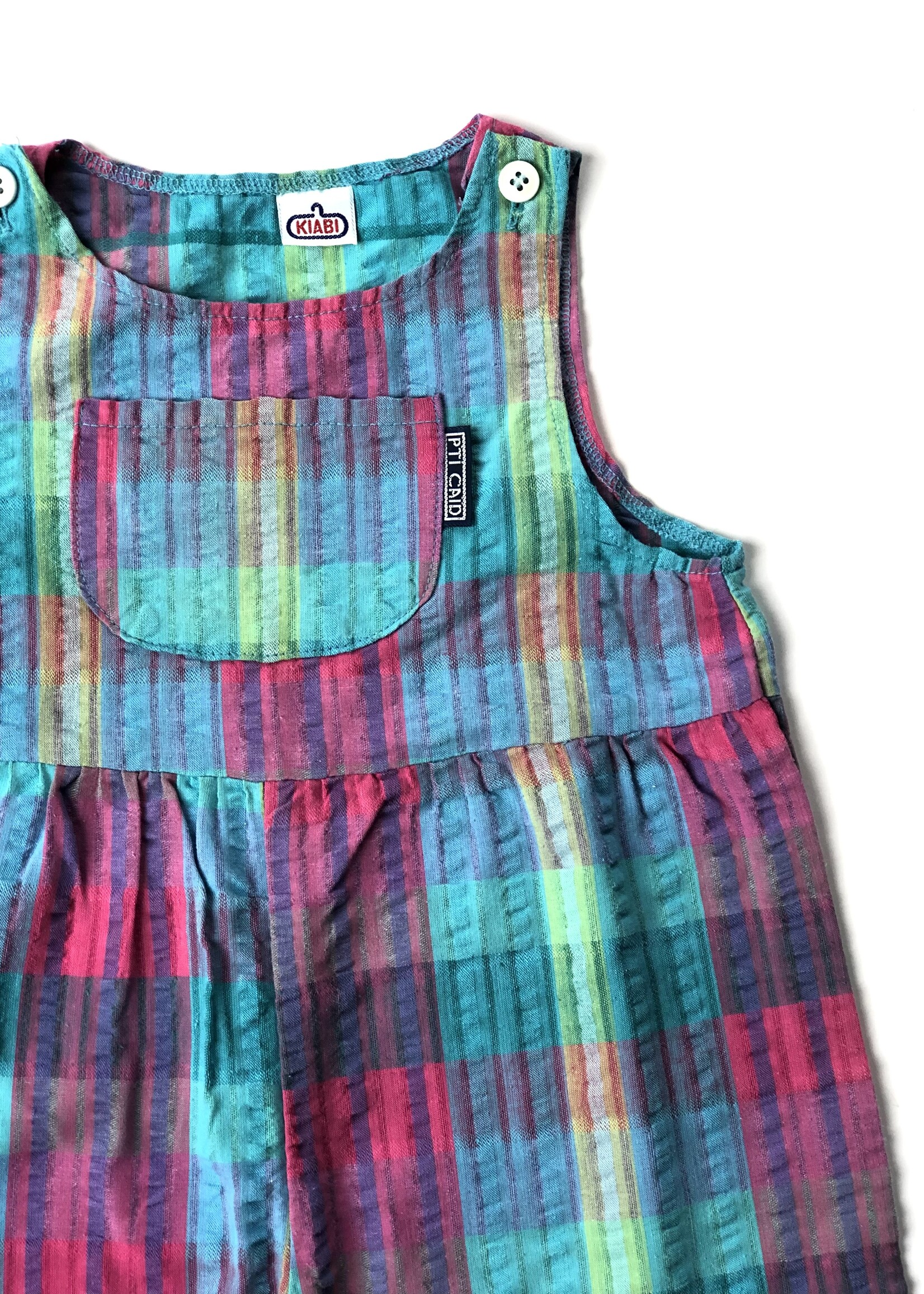 Vintage Check boxy fit playsuit 2-3y