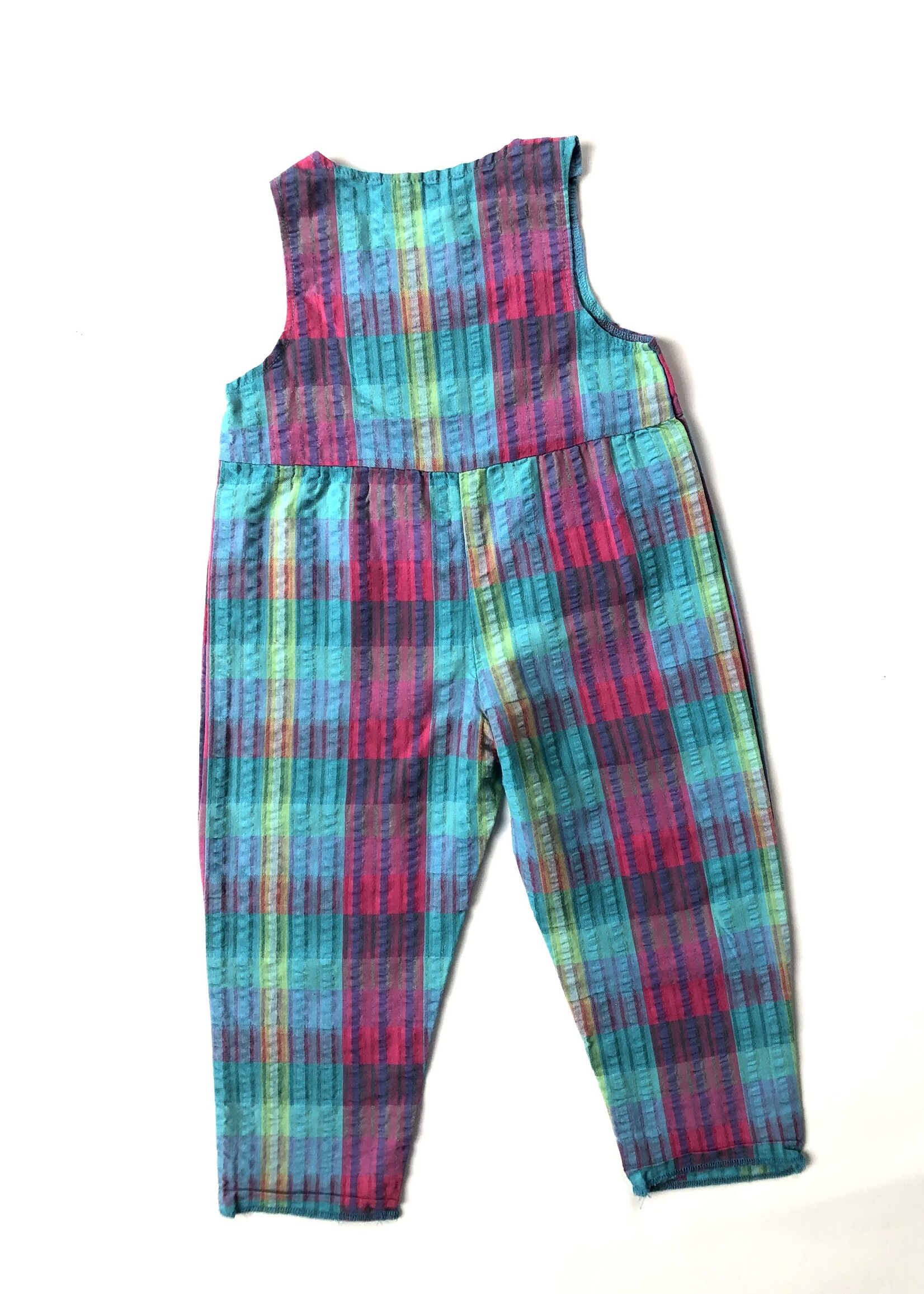 Vintage Check boxy fit playsuit 2-3y