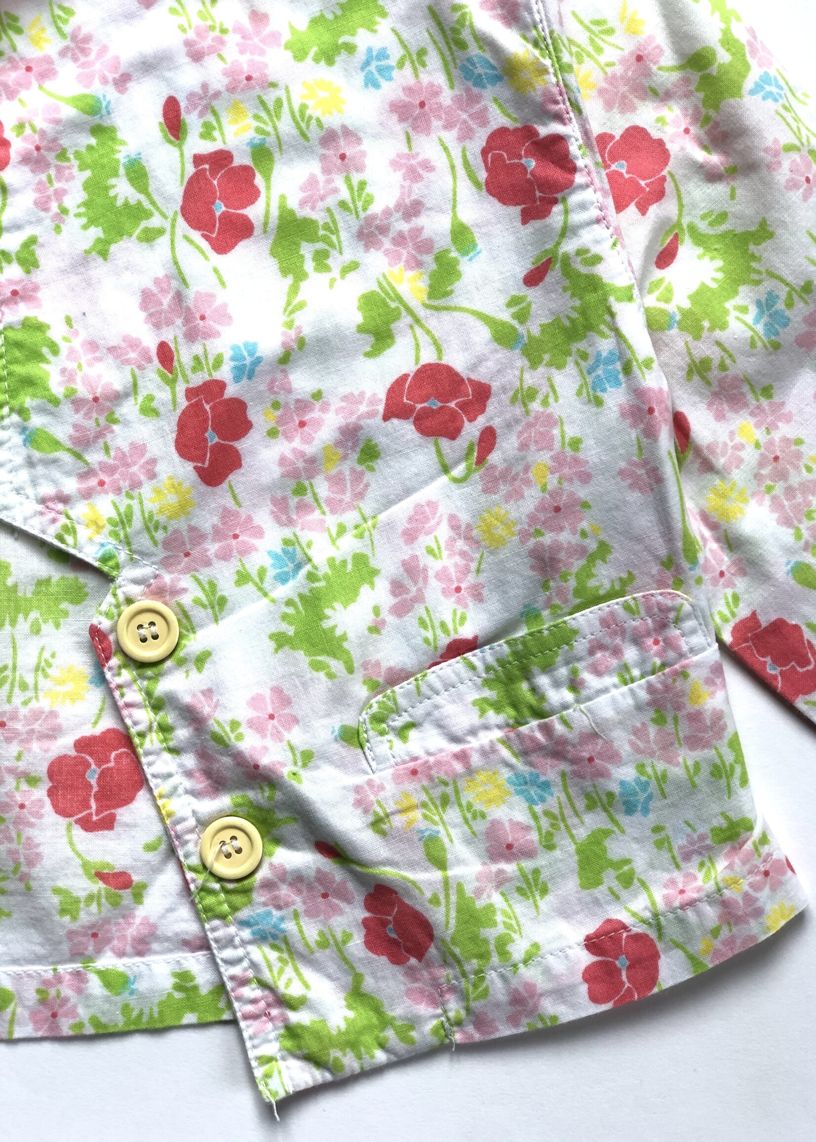 Vintage Floral Poppy two piece dress+jacket 2-3y