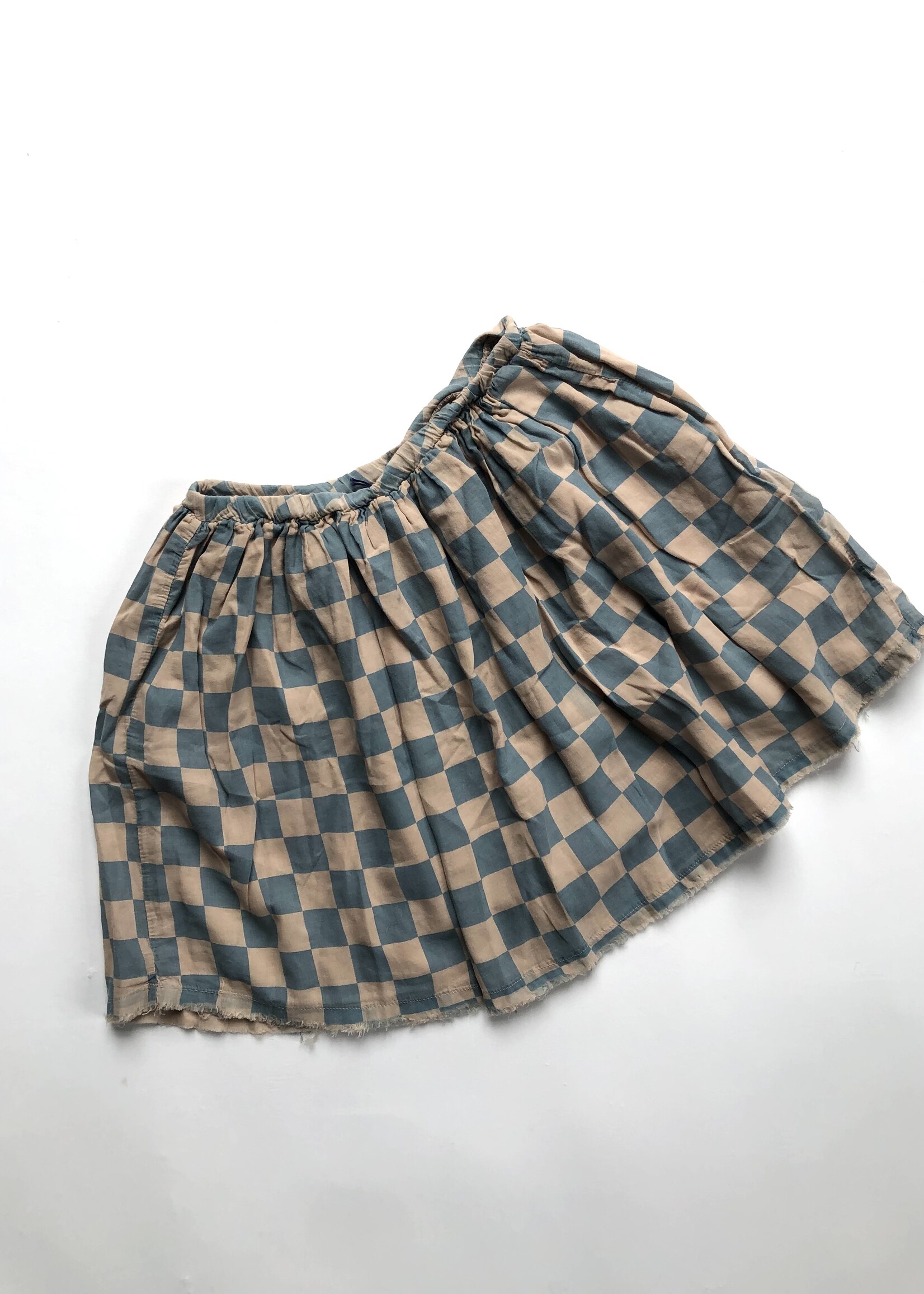 Long Live The Queen Light blue check skirt 10y