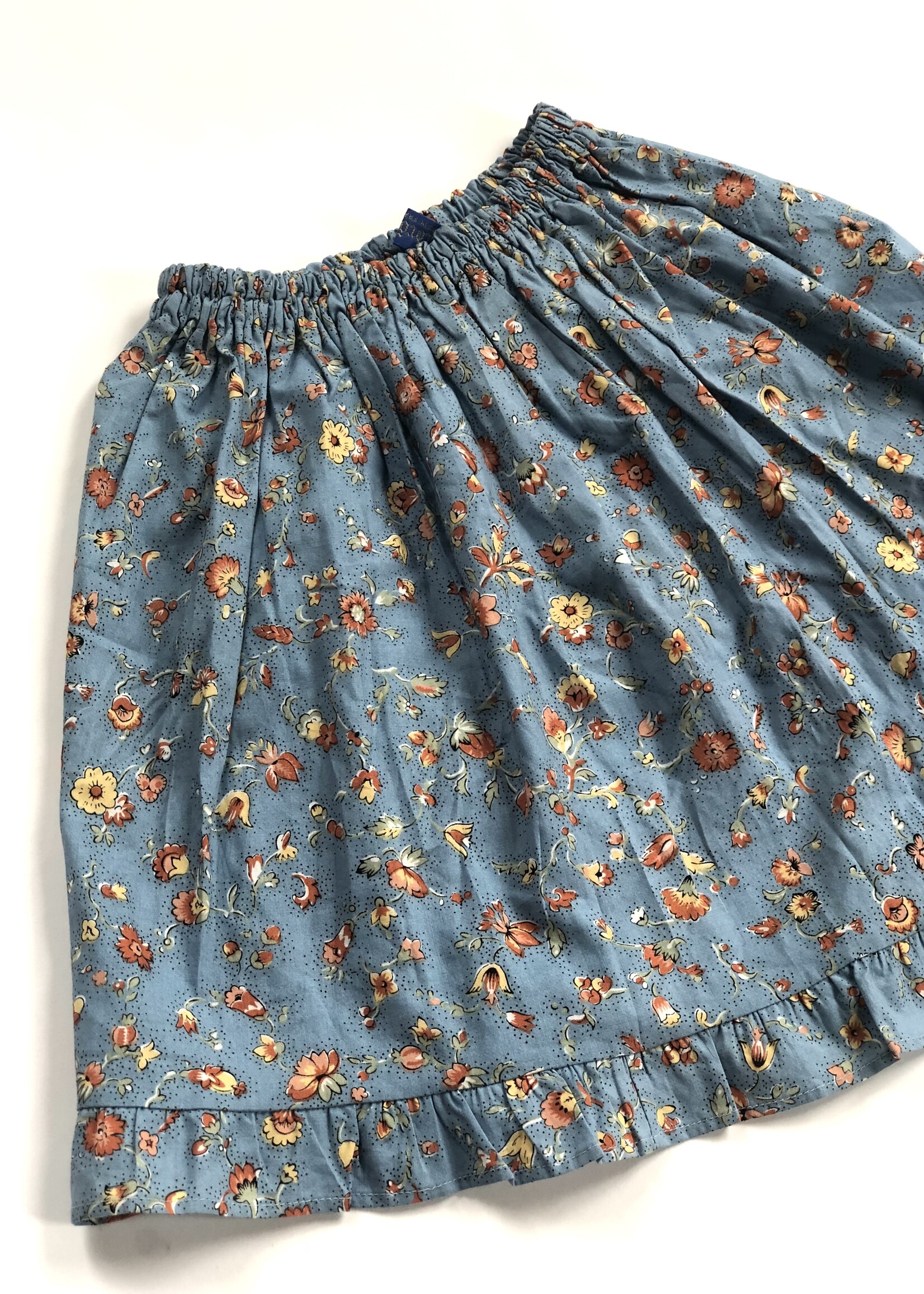 Vintage Blue floral ruffled two piece 4-6y
