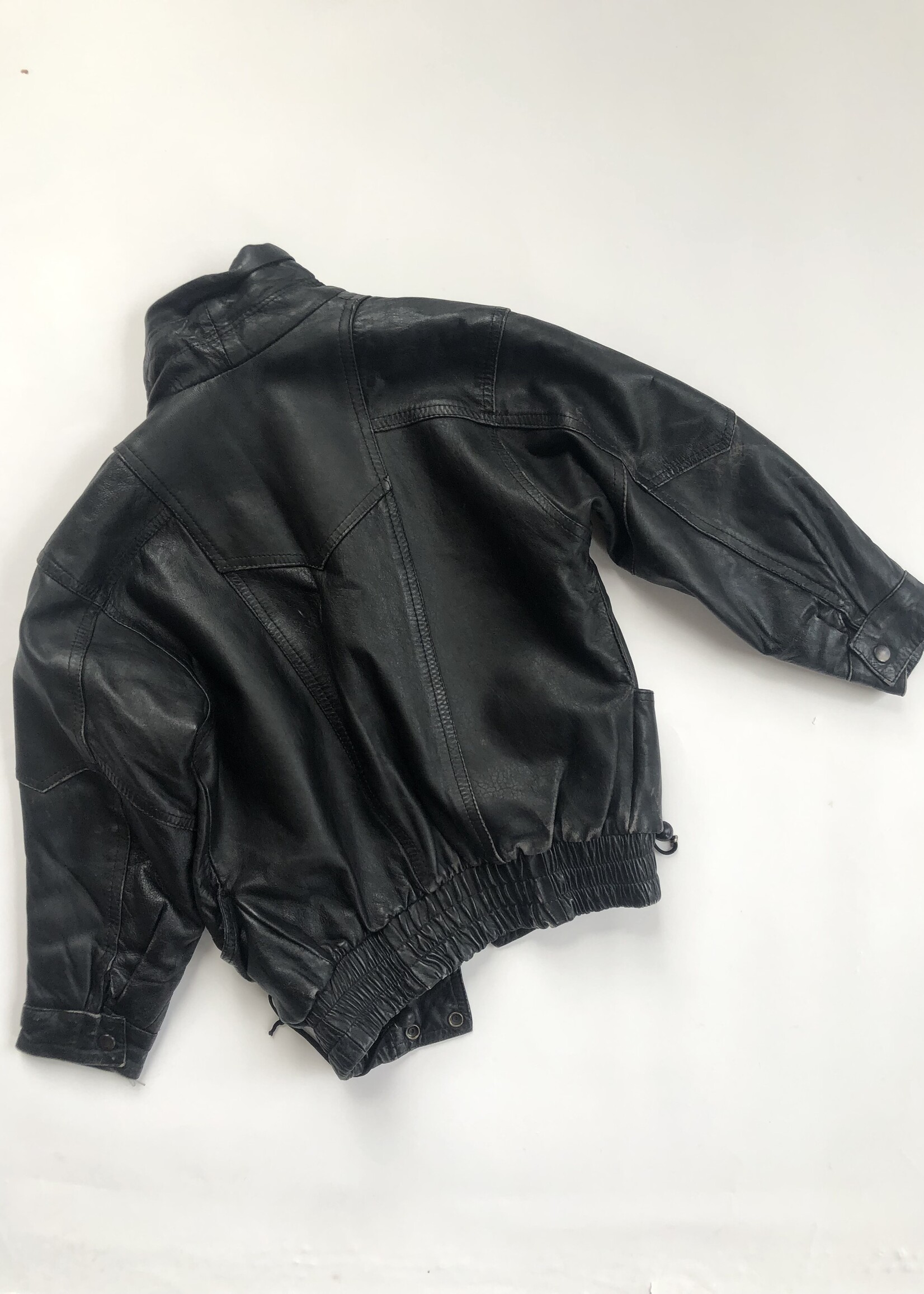 Vintage Leather biker jacket 8-10y
