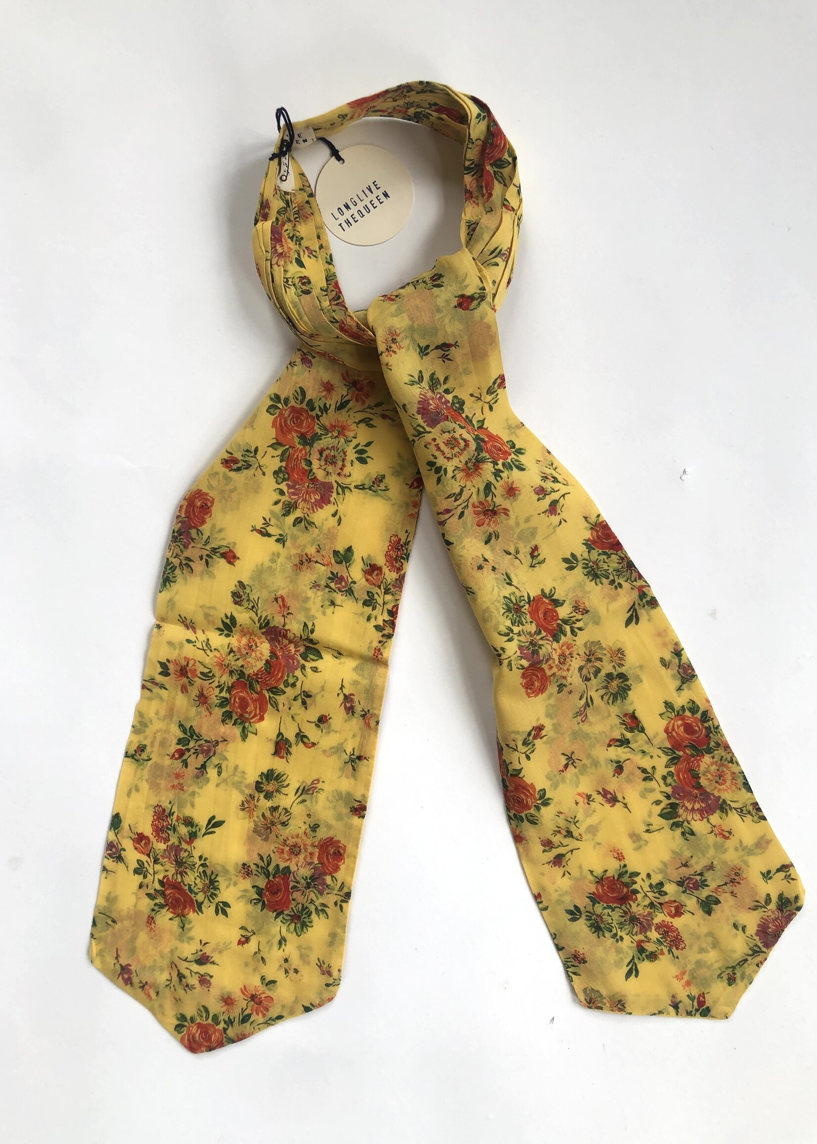 Long Live The Queen Yellow floral scarf/belt