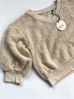 Long Live The Queen Creme teddy sweater 4-6y