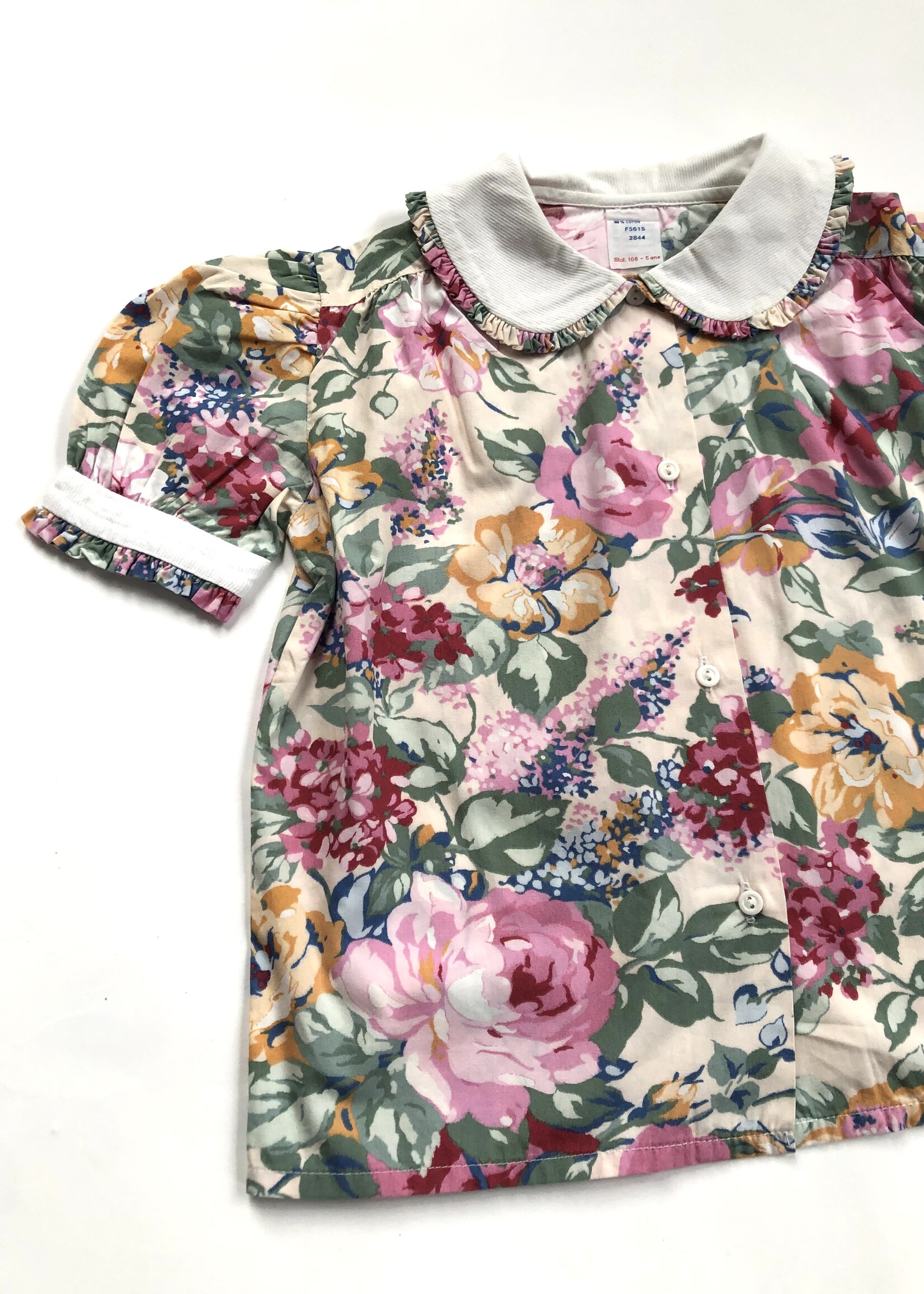 Vintage Sweet floral blouse 5-6y