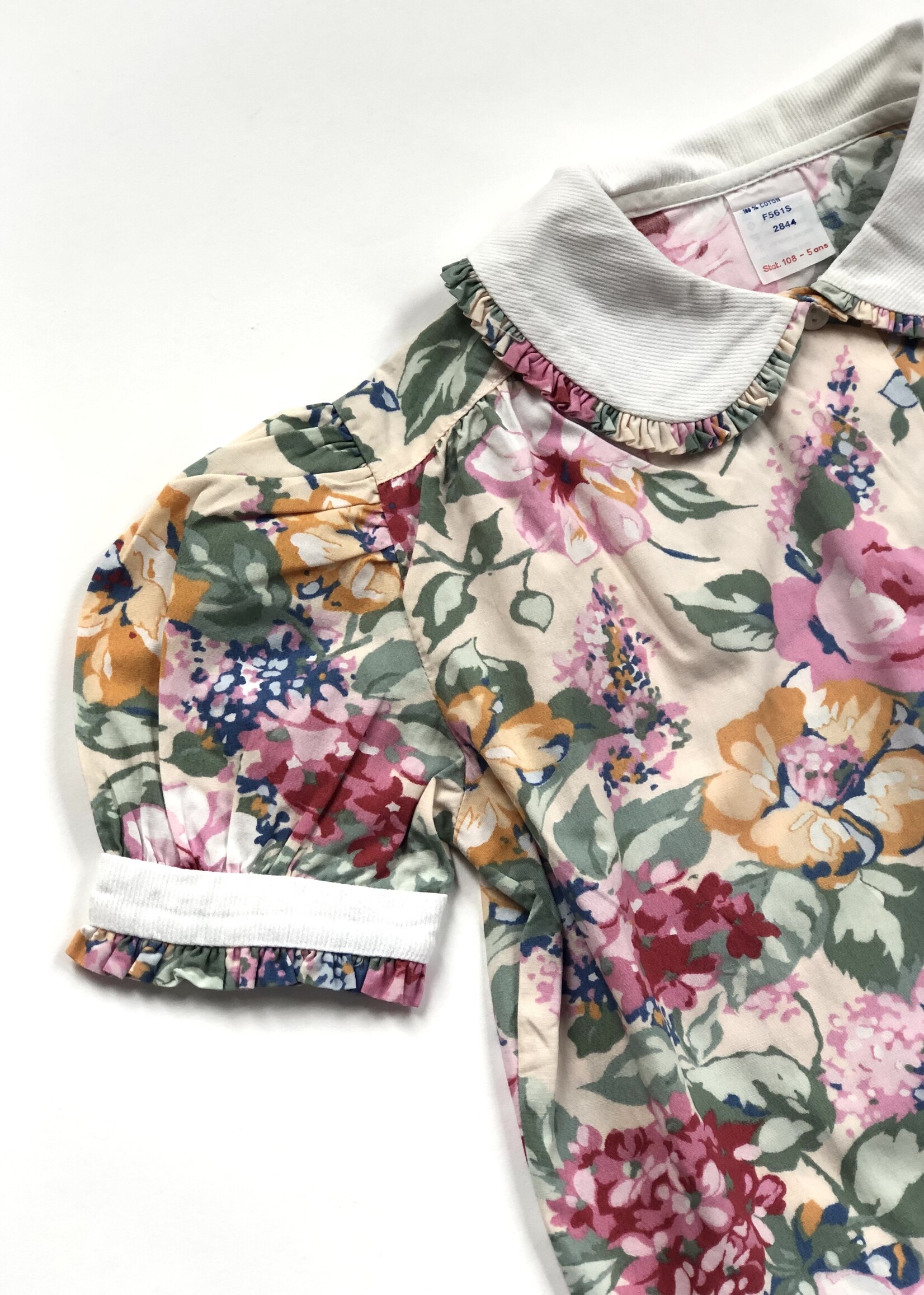 Vintage Sweet floral blouse 5-6y