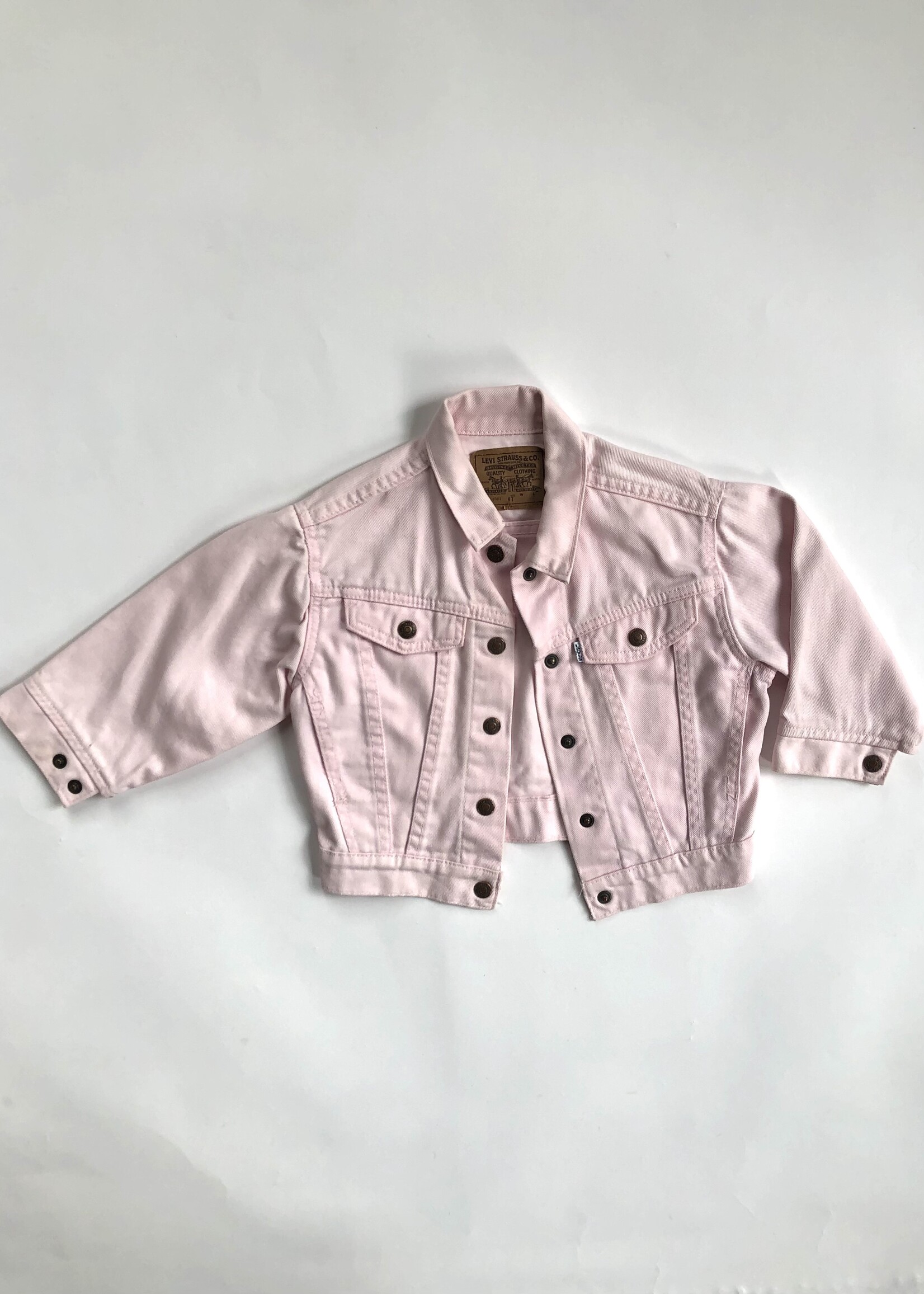 Levi's USA Light pink denim tucker jacket 2-4y