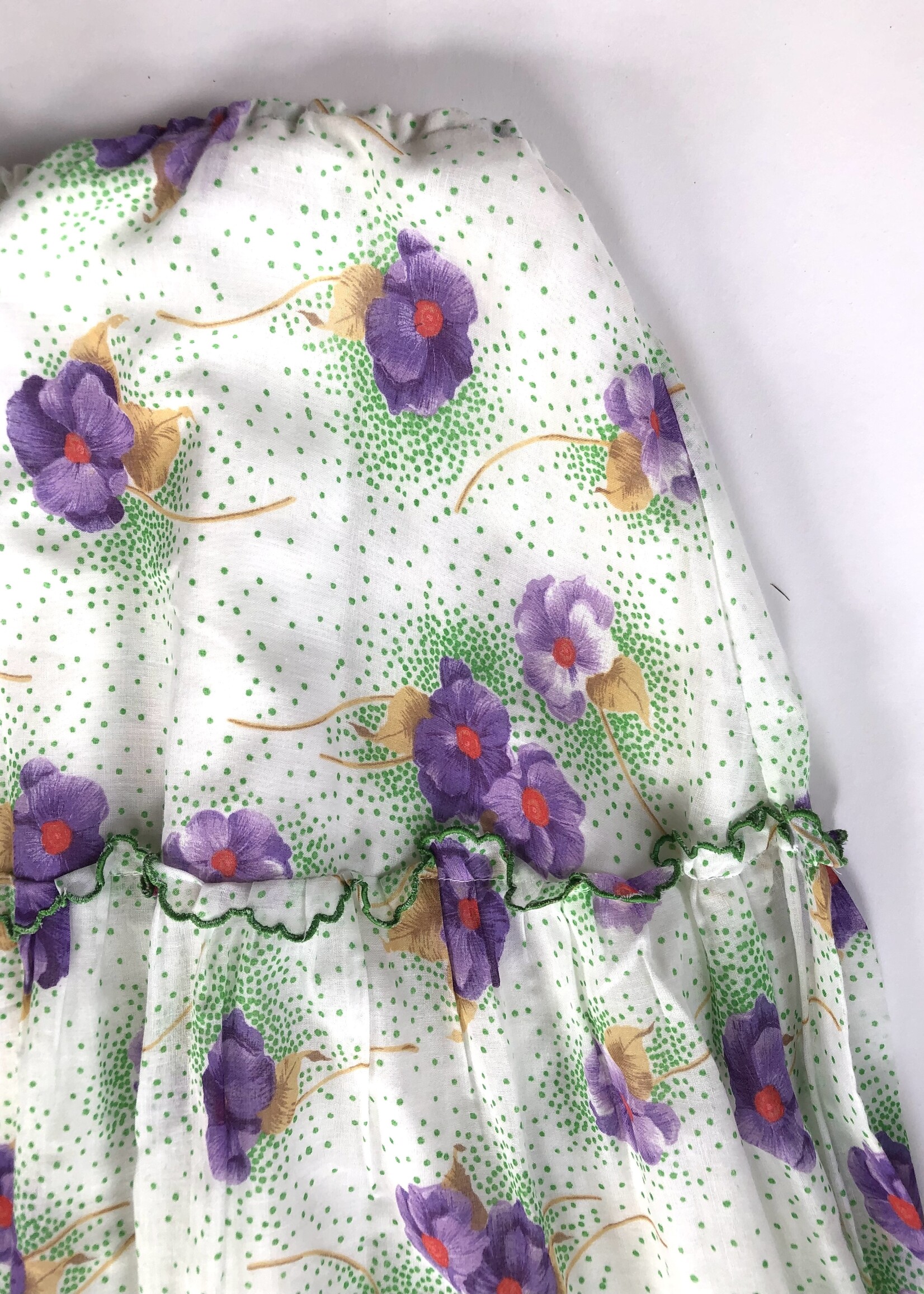 Vintage Purple floral maxi skirt 14-16y