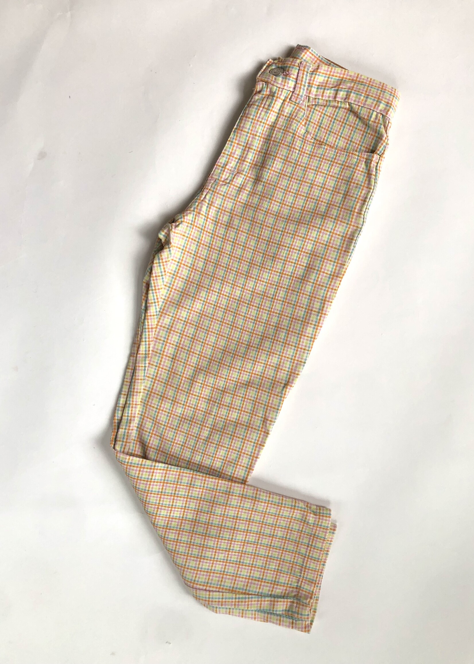 Vintage Candy coloured checked pants 10y