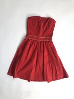 Vintage Red strapless dress 14-16y | XS