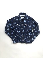Vintage Dark blue floral jacket/blouse 8-10y