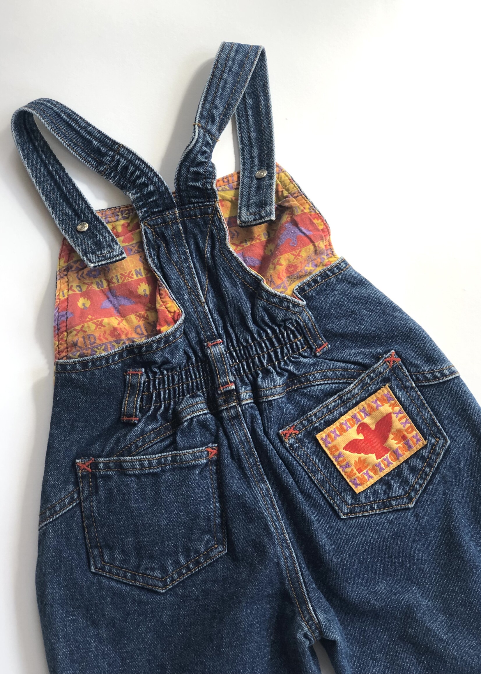 Vintage Denim lined dungarees 9m