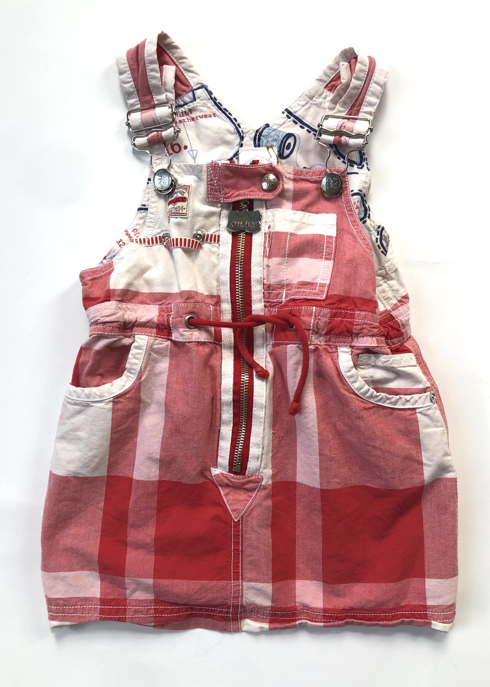 Oilily Check salopette dress 2y