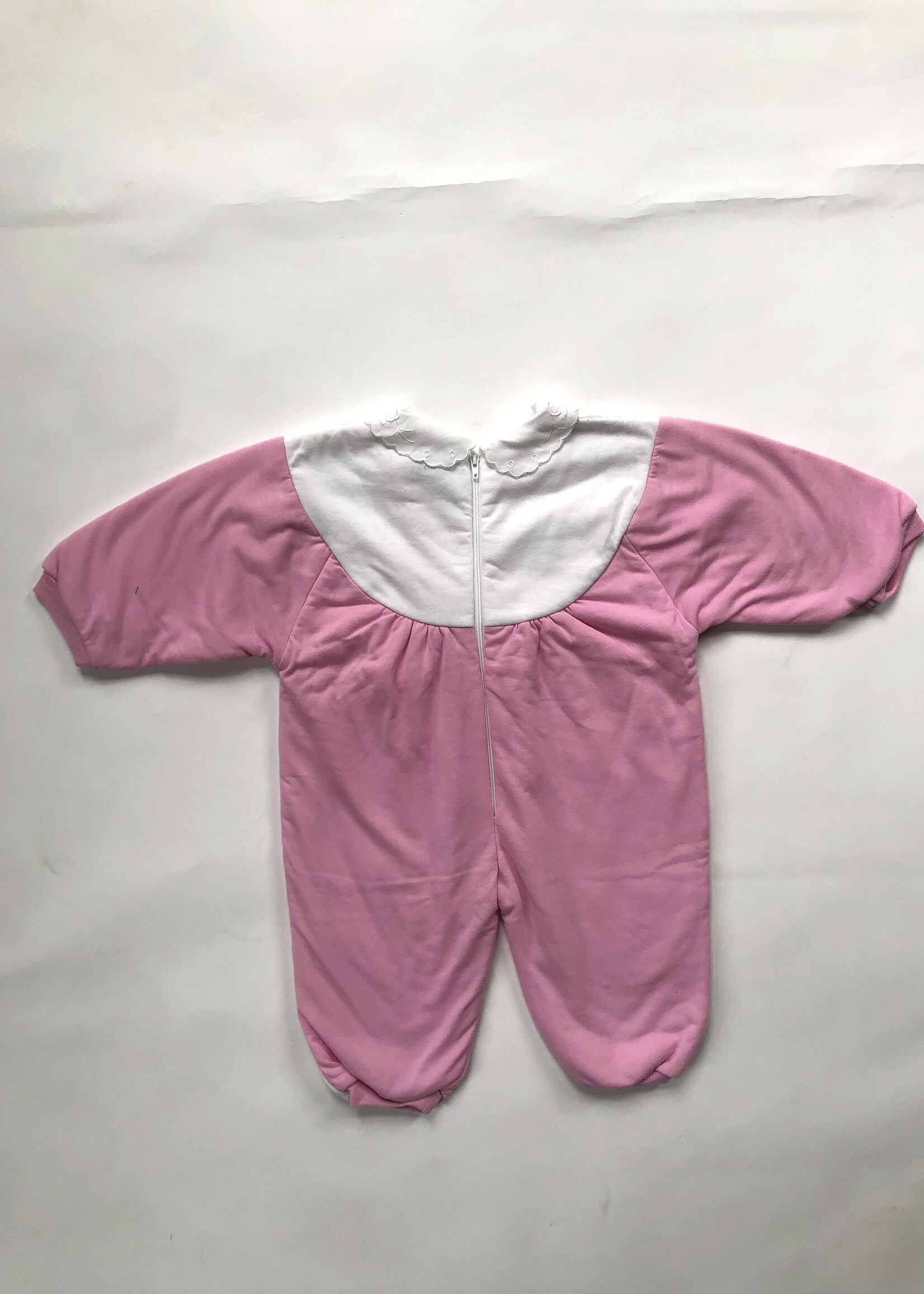 Vintage Soft pink Cats playsuit 12-18m