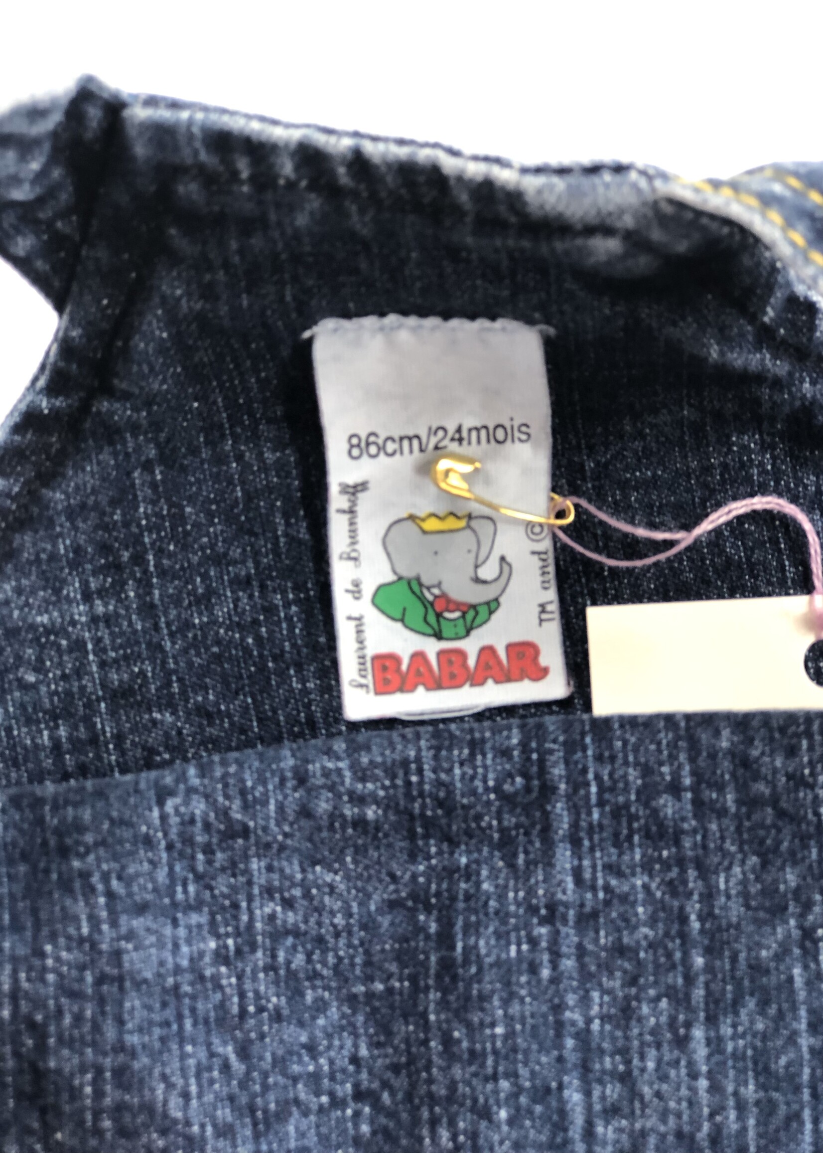 Vintage Babar denim dress 18-24m