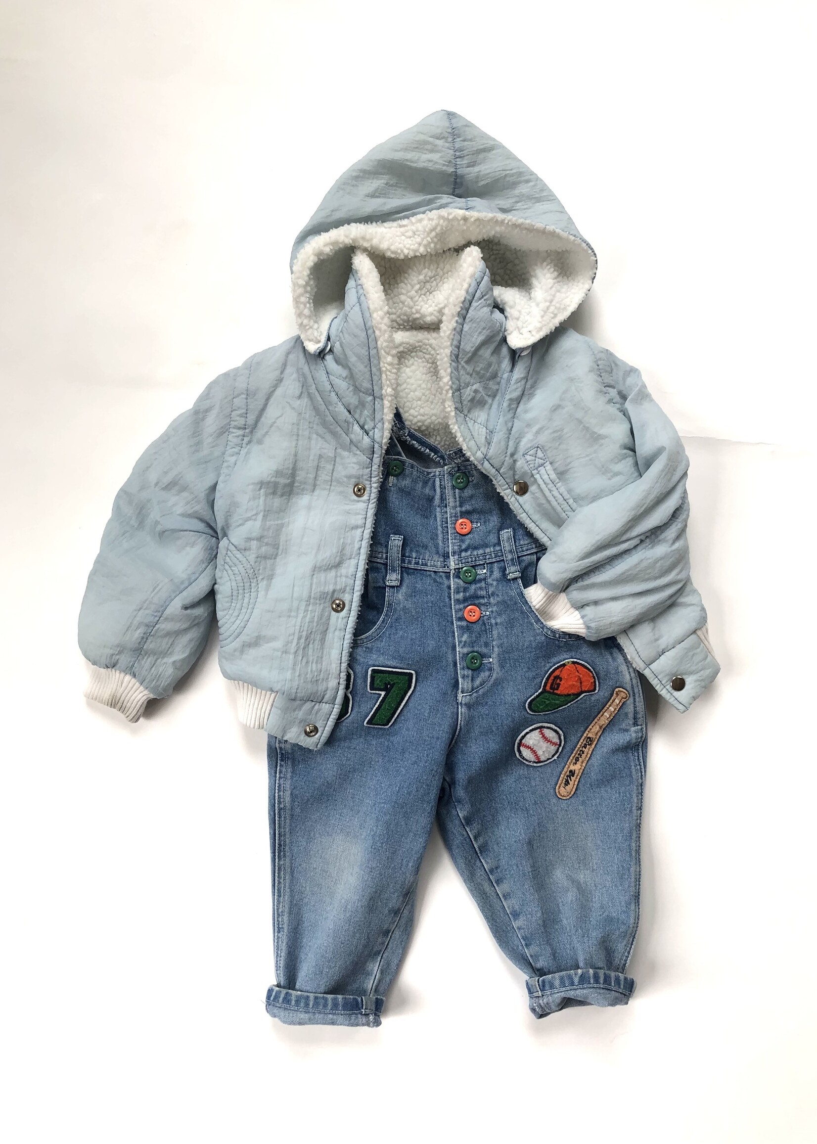 Vintage Light blue sherpa jacket 2y