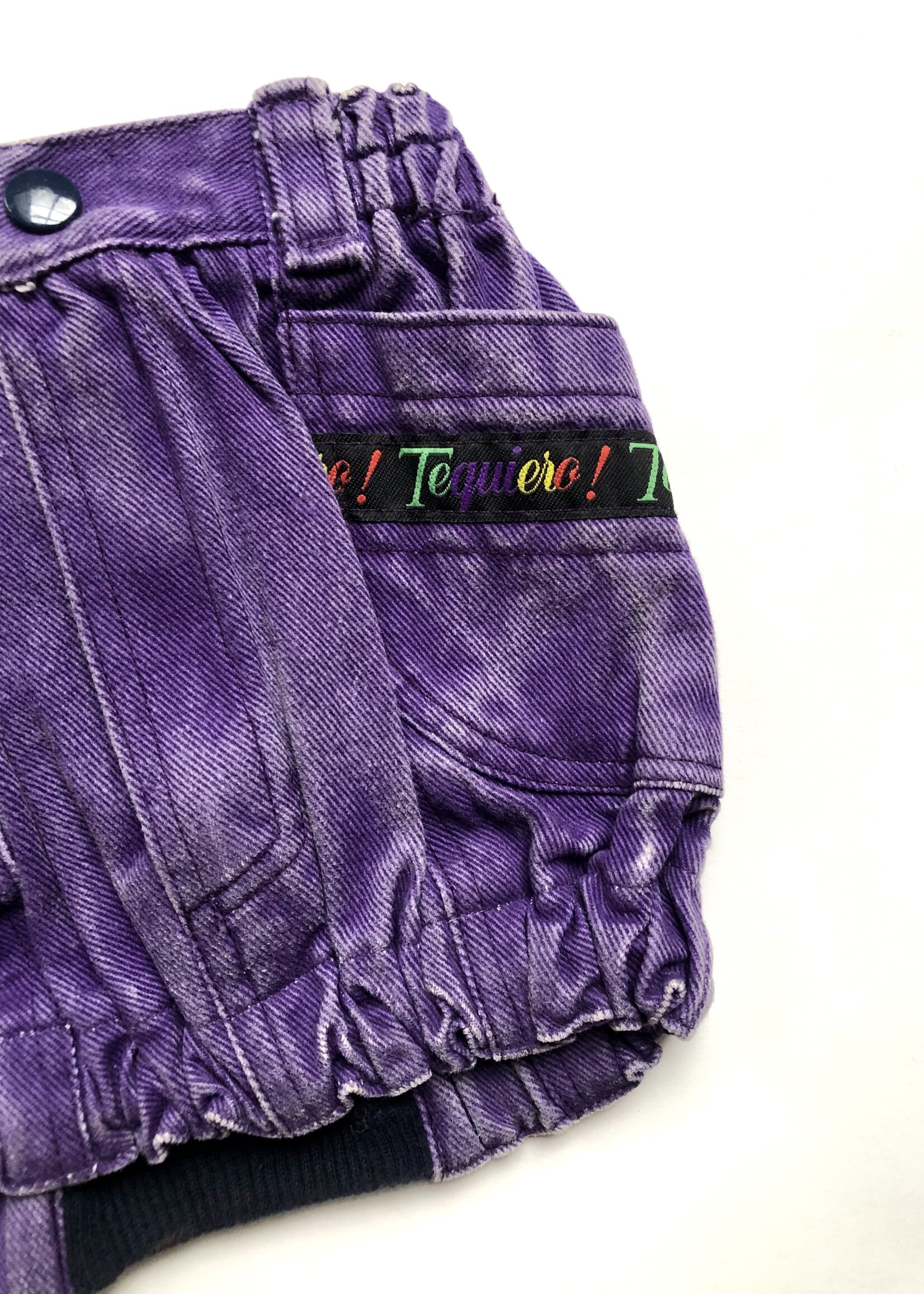 Vintage Purple acid denim balloon skirt 2y