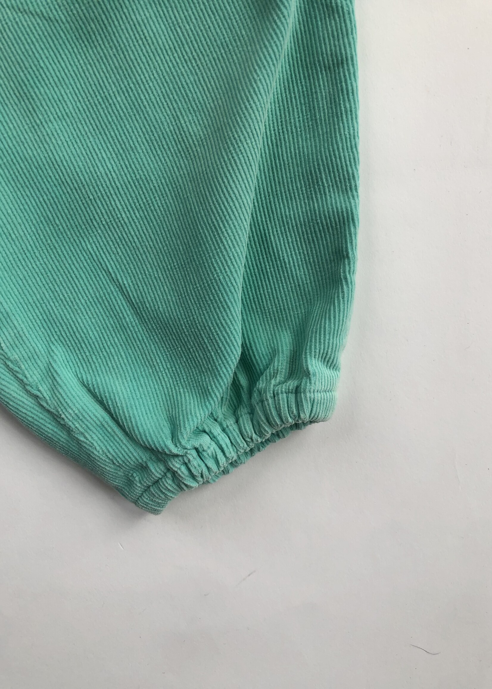 Handmade by Astrid Turquoise Swan dungarees 9-12m