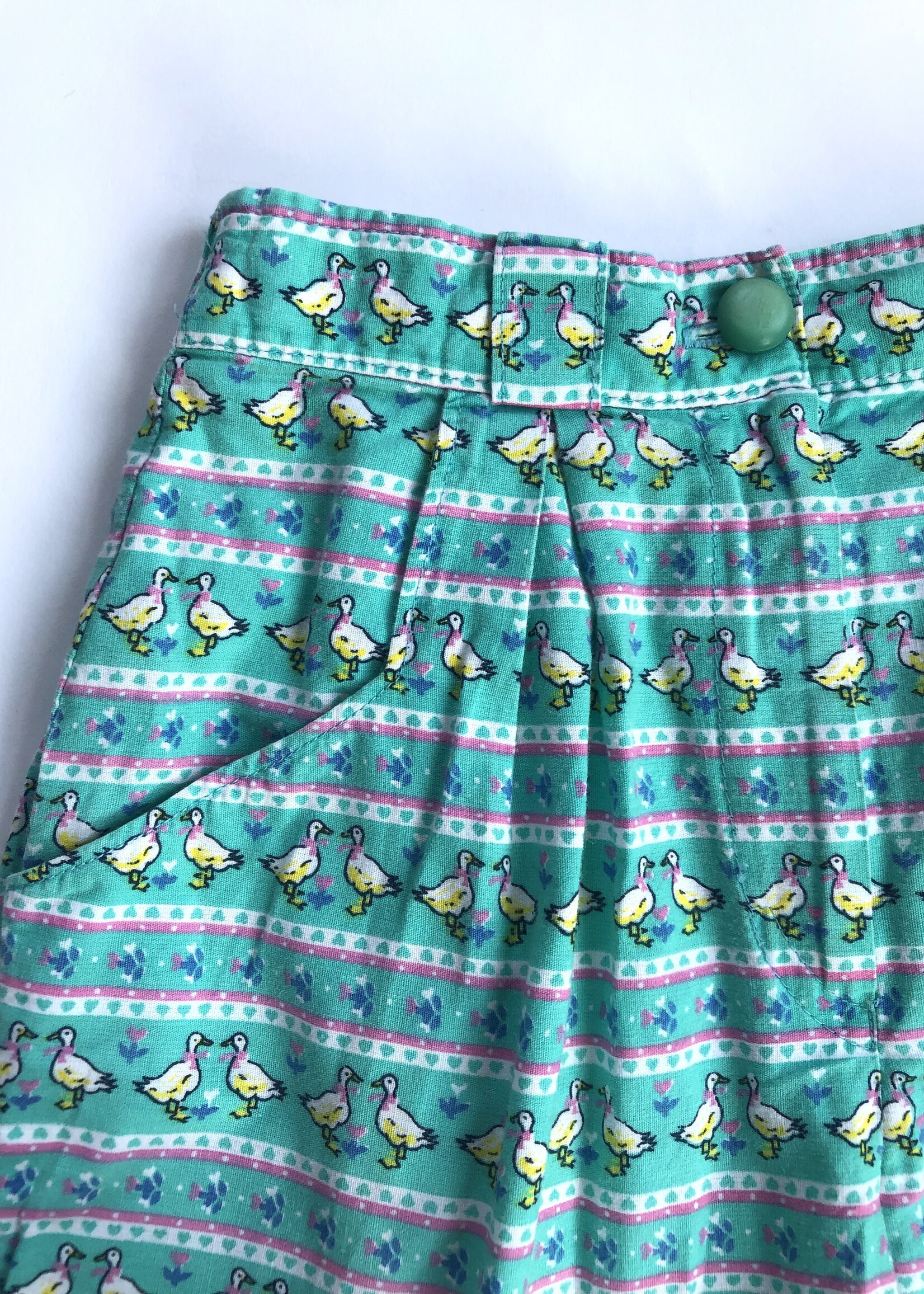 Handmade by Astrid Turquoise Ducks short 5-6y