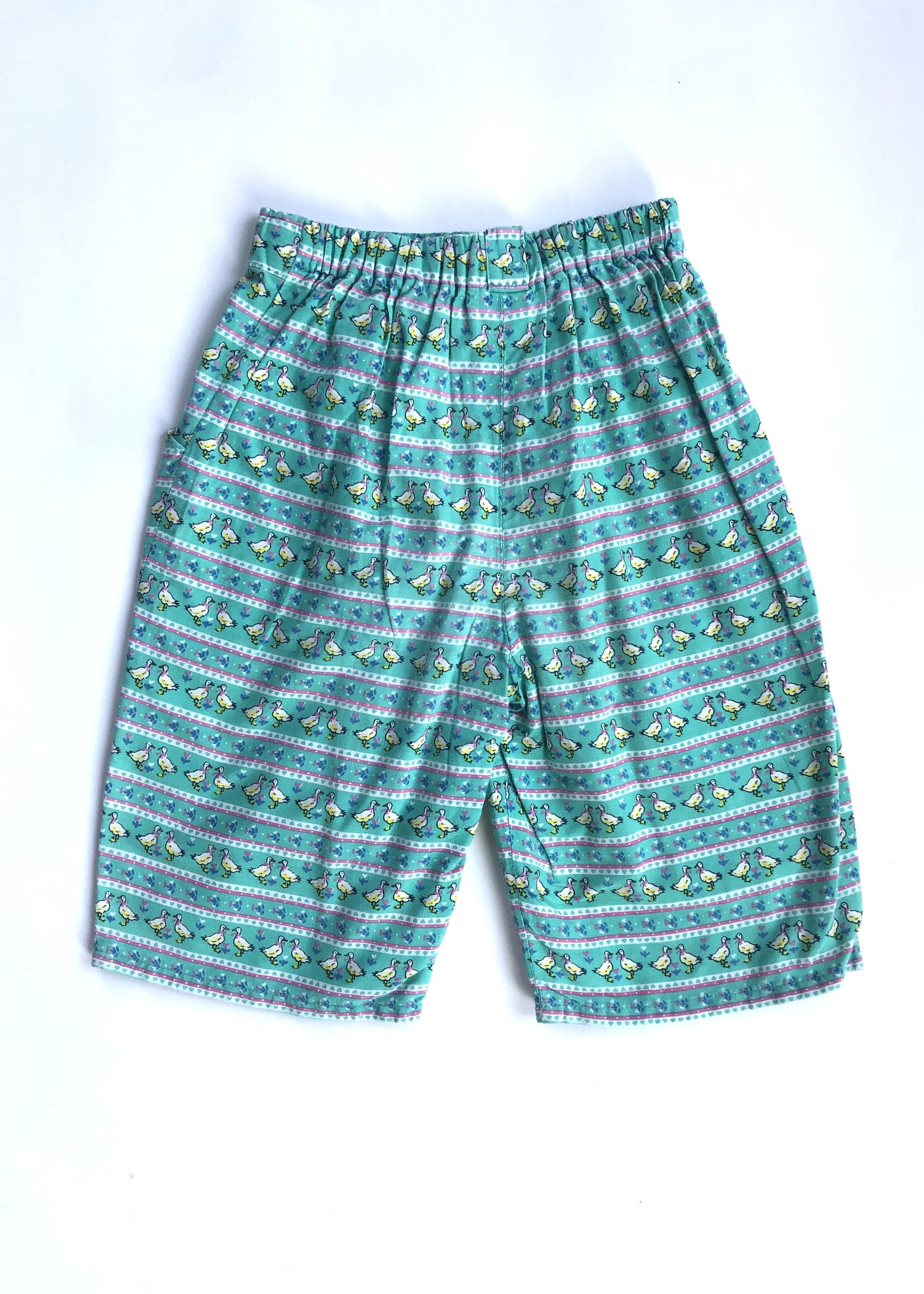 Handmade by Astrid Turquoise Ducks short 5-6y