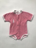Vintage Pink terry sailor playsuit 9m