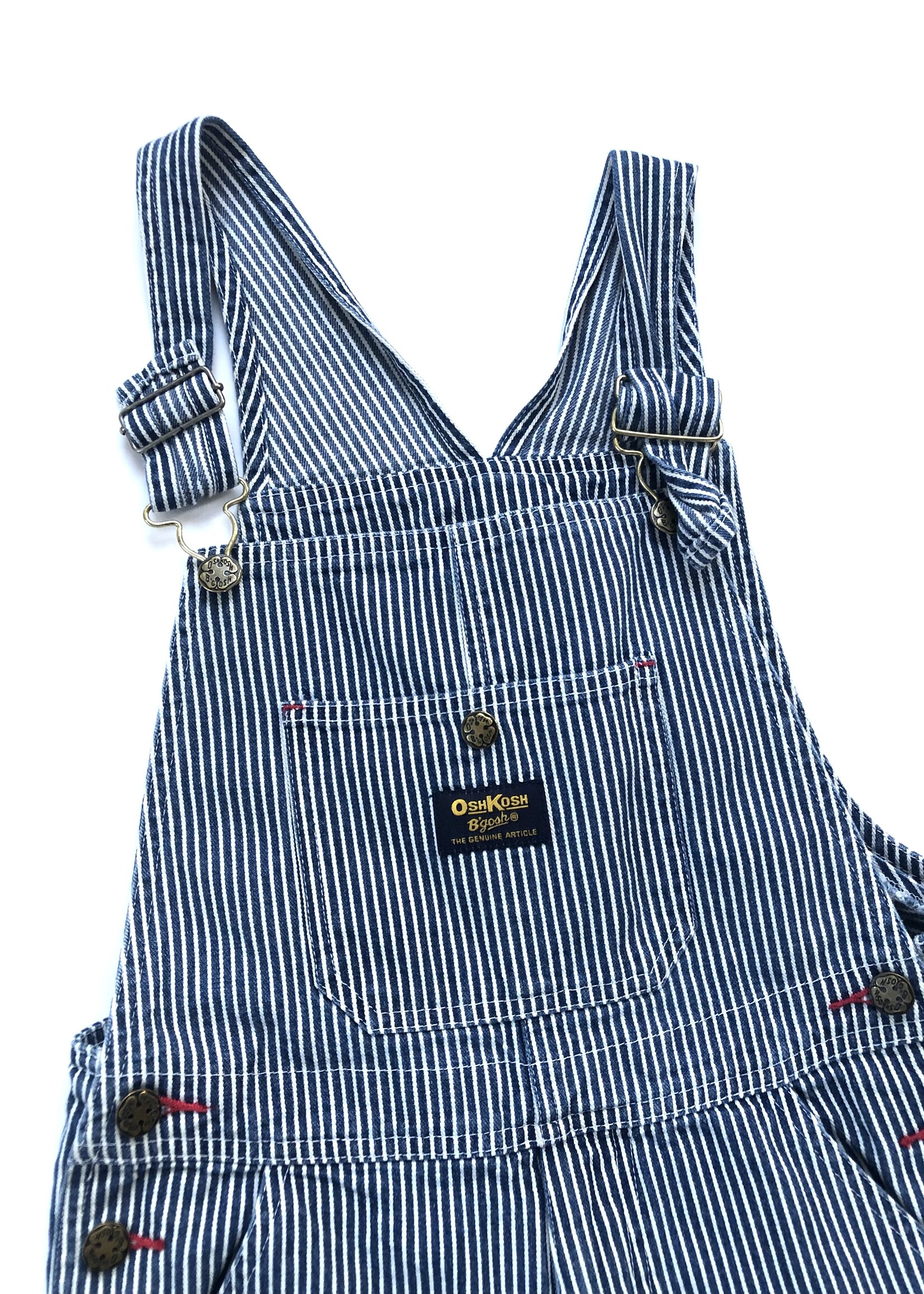 OshKosh Striped denim shortall 8-10y