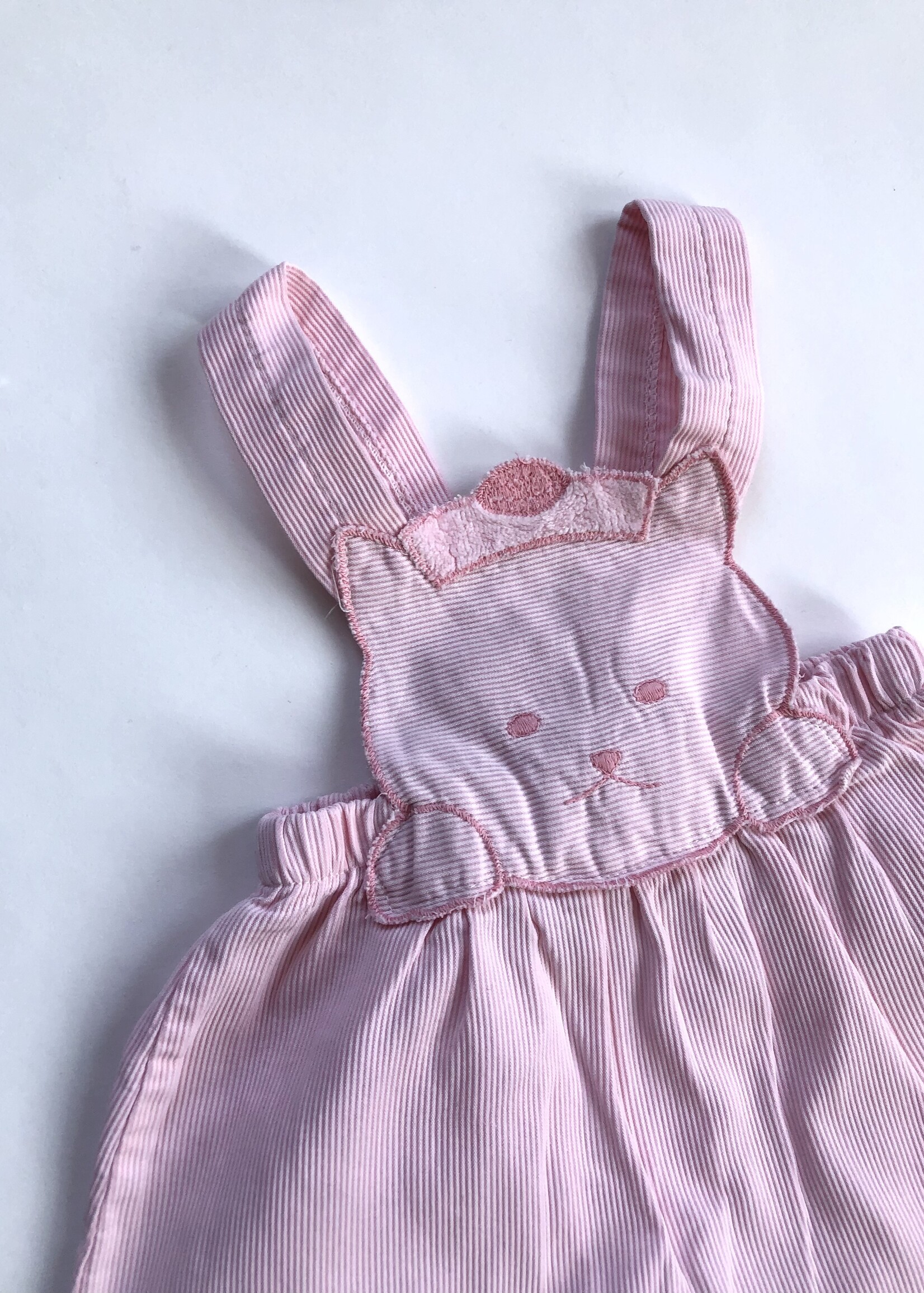 Vintage Pink Sailor Cat dress 0-3m