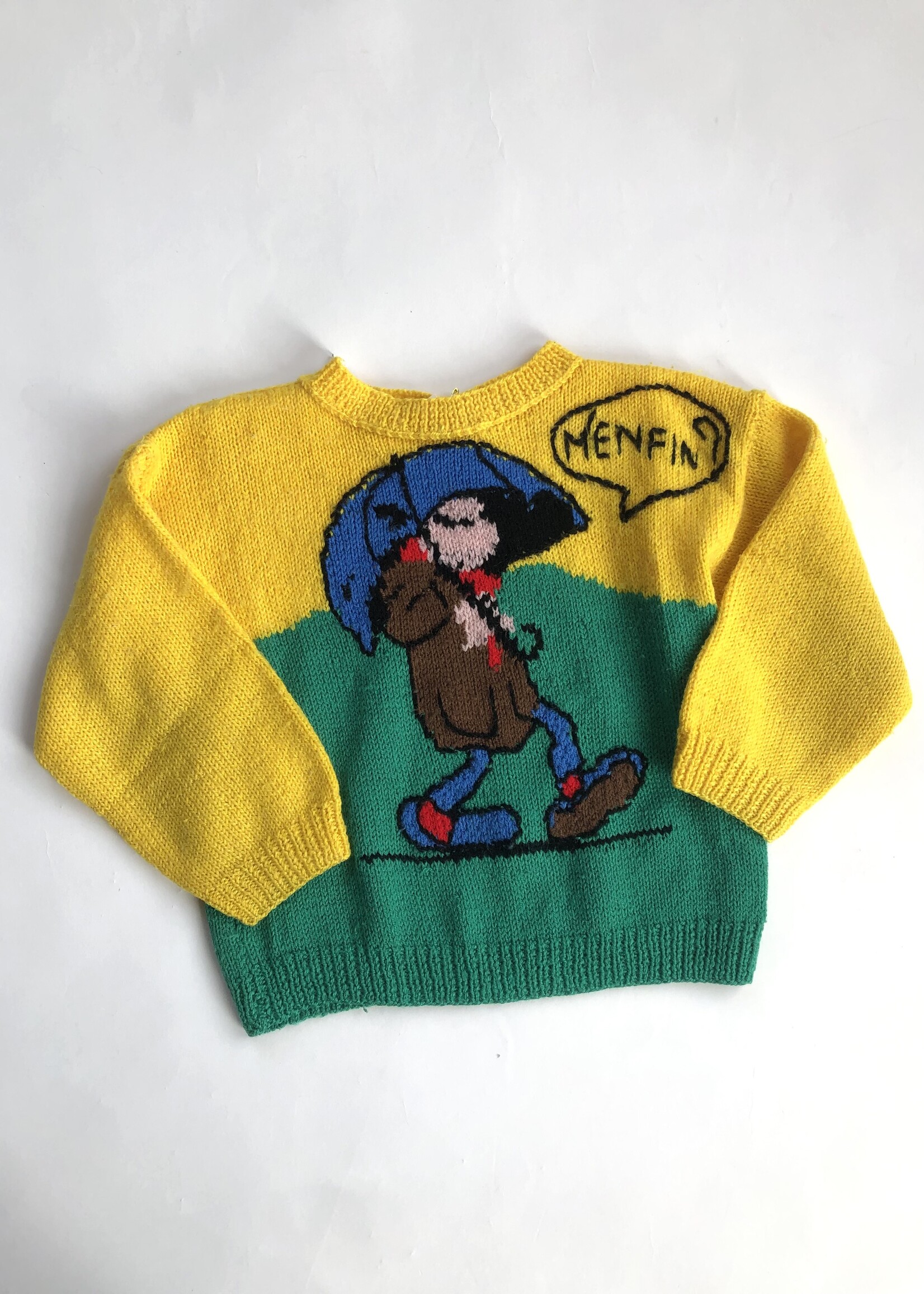 Handmade Gaston Lagaffe sweater 5-6y
