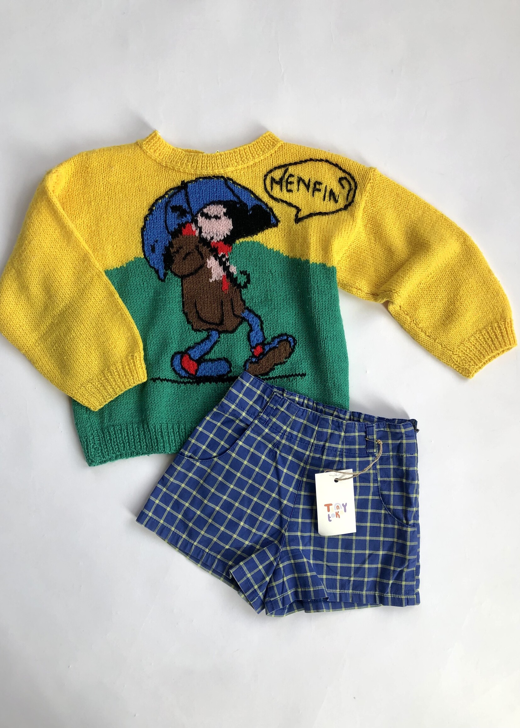 Handmade Gaston Lagaffe sweater 5-6y