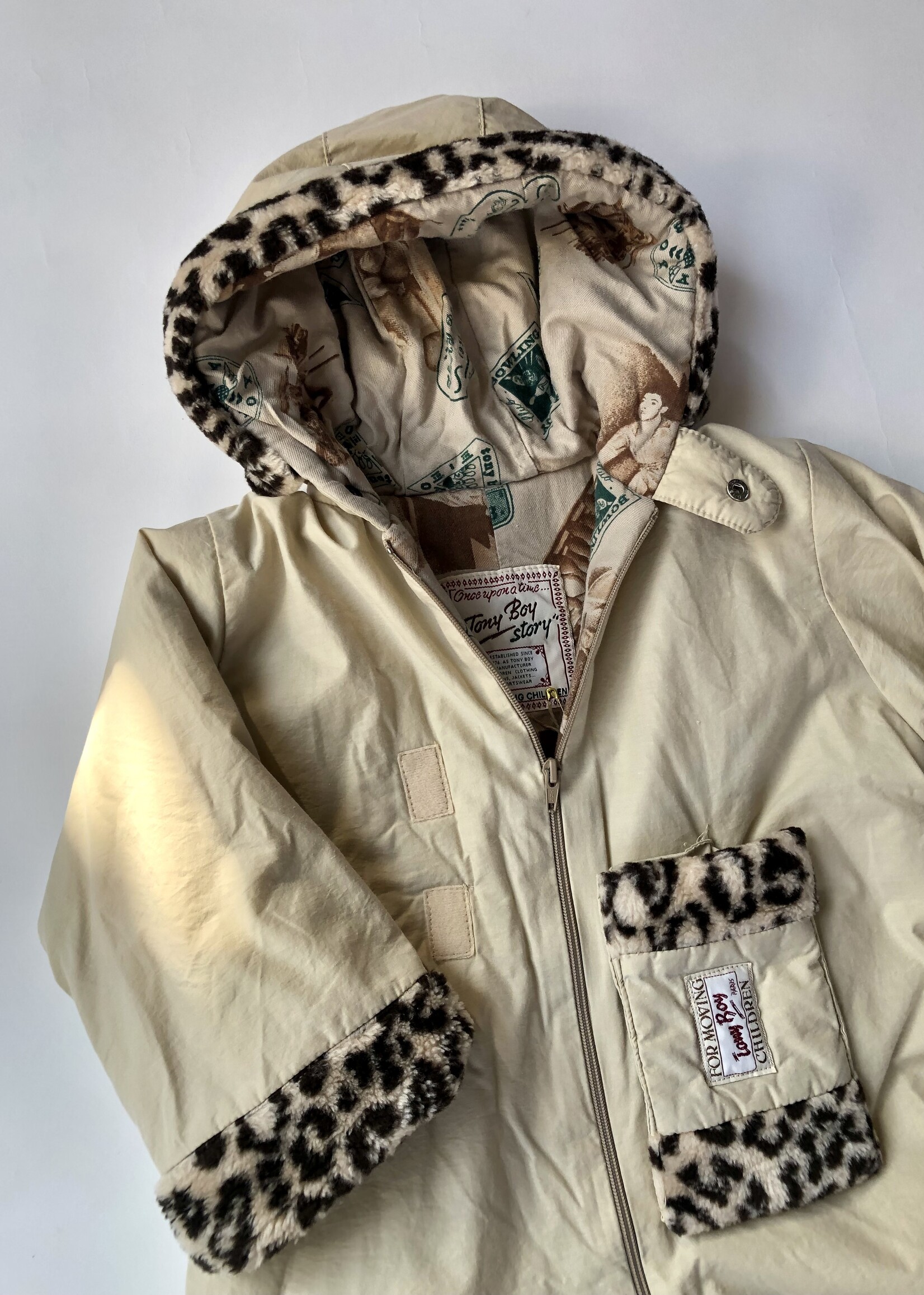Vintage Sandy leopard wintersuit 18m