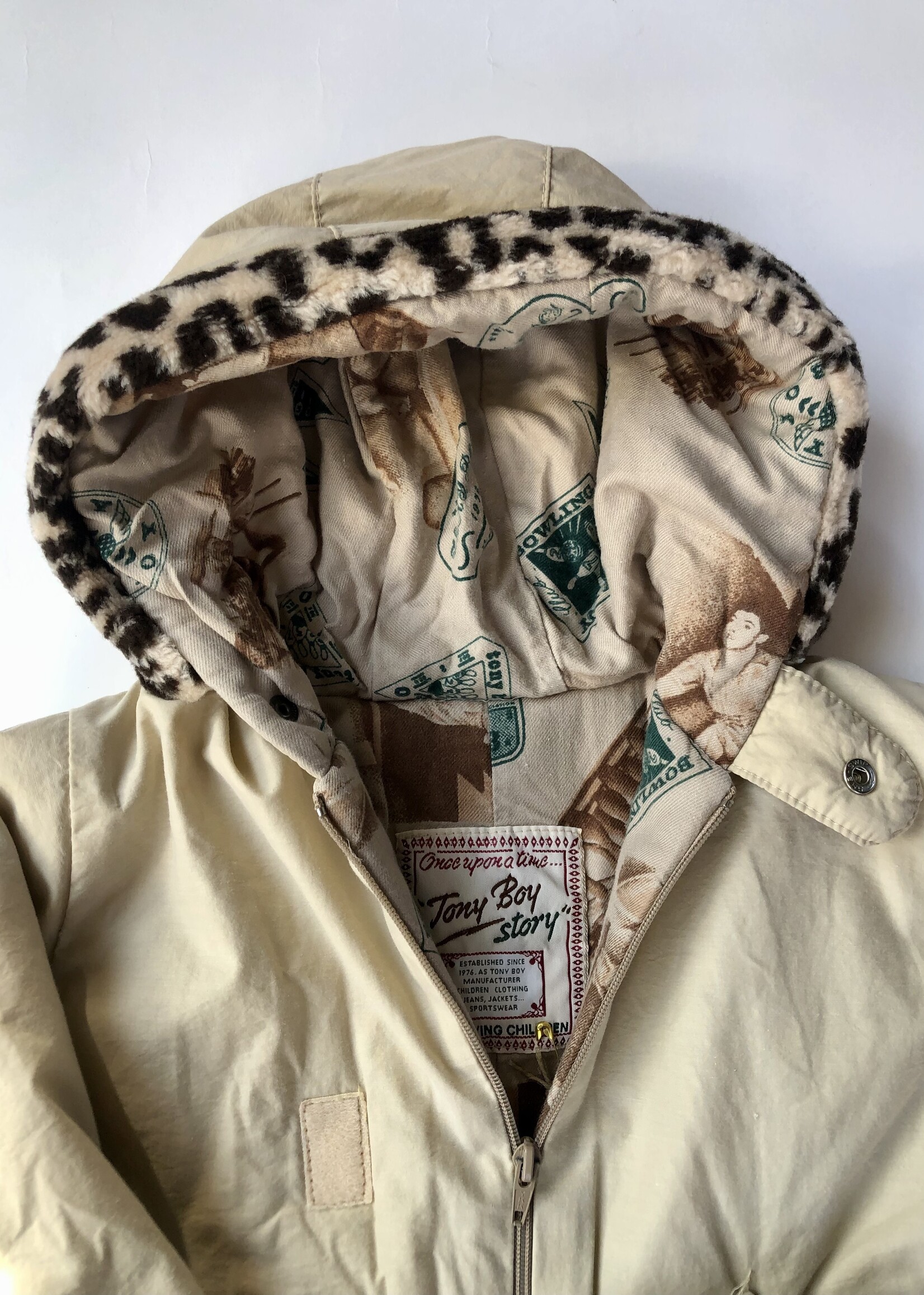Vintage Sandy leopard wintersuit 18m