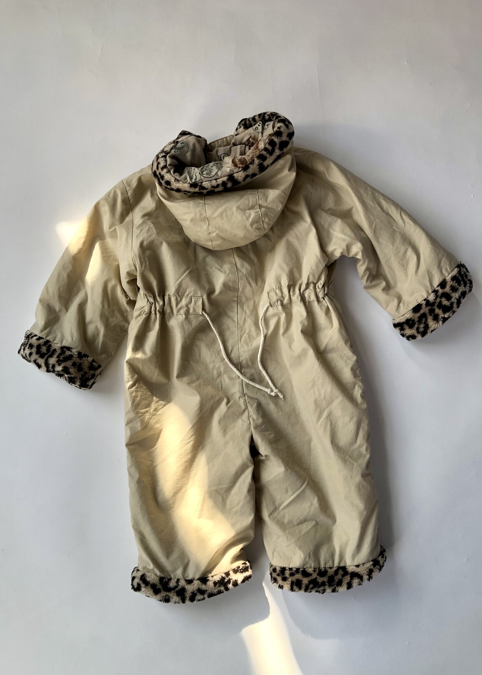 Vintage Sandy leopard wintersuit 18m