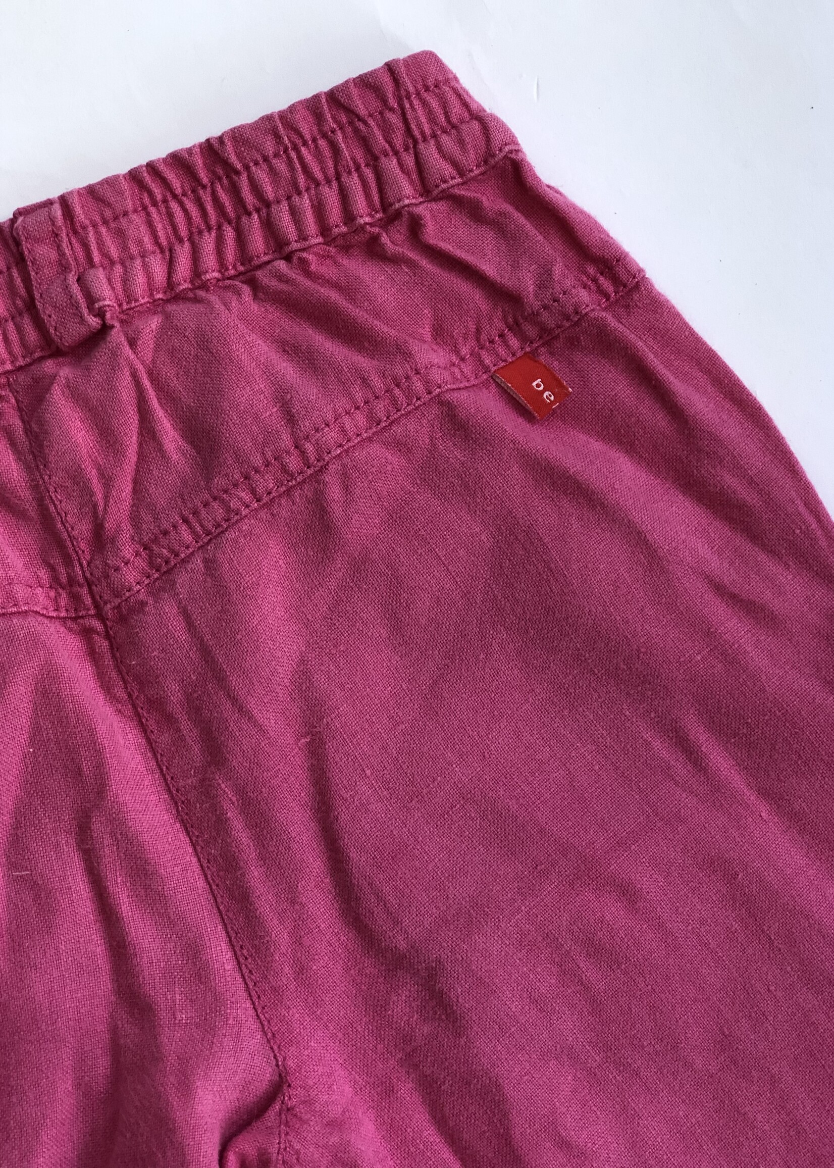 Bengh per Principesse Fuchsia pink linen flared ruffled pants 8-9y