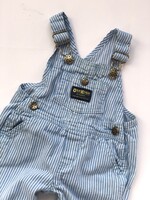 OshKosh Light blue striped denim dungarees 9m