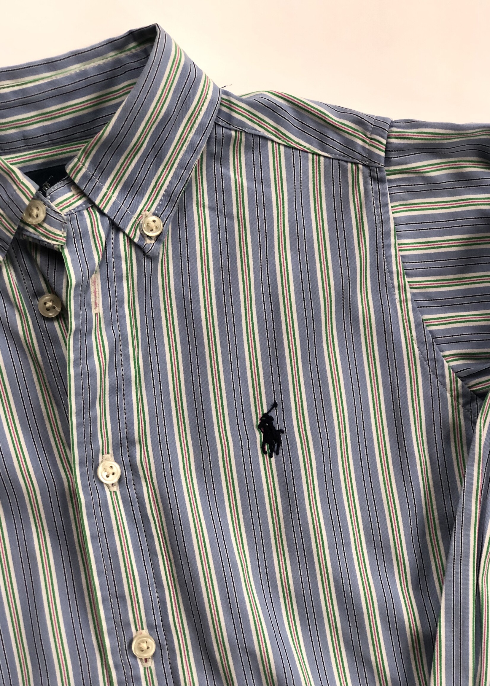 Ralph Lauren Blue striped blouse 4y